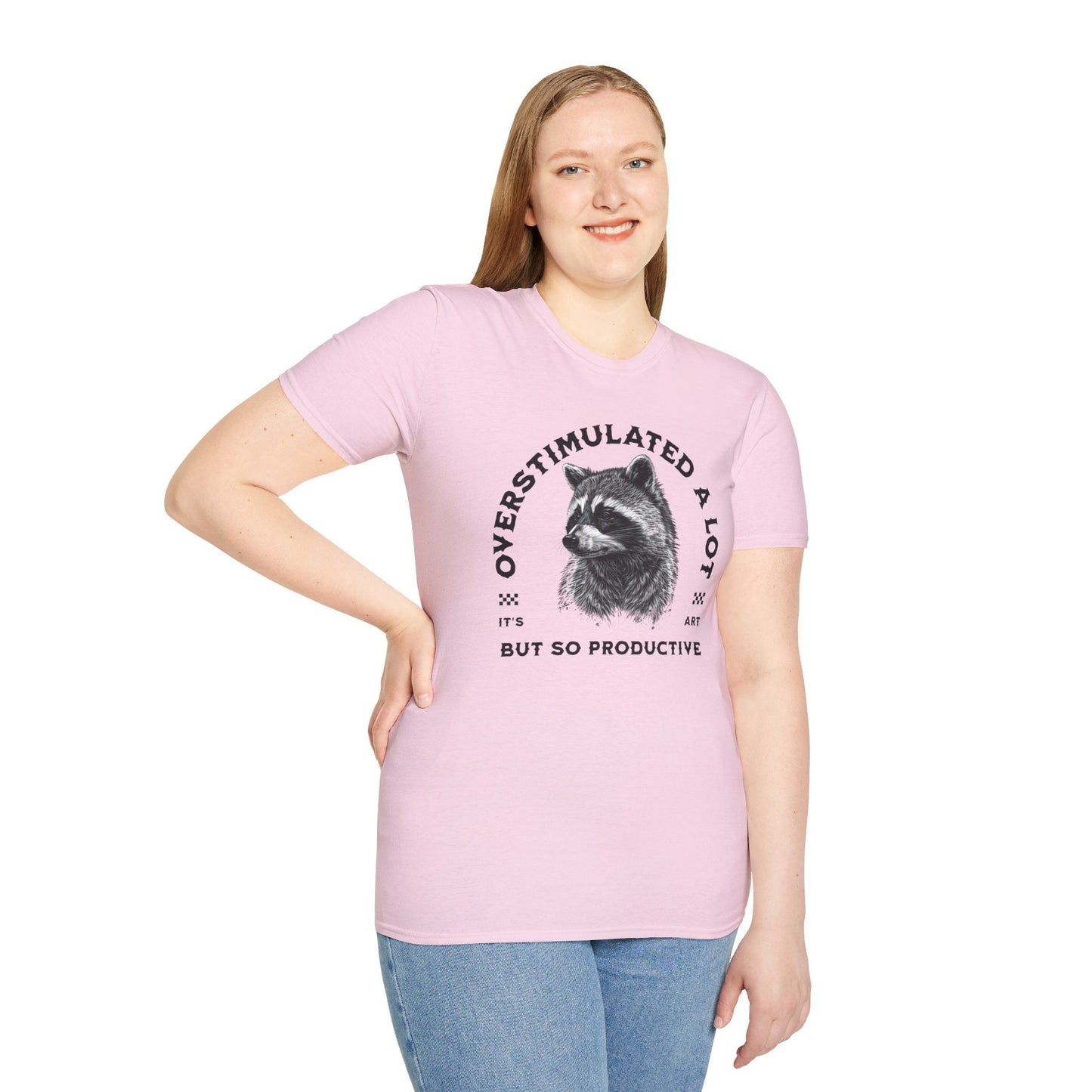 Funny Shirt, Unisex Mental health awareness shirt, Recovery gift for women, Funny Raccoon Shirt, Overstimulated A Lot , Sarcastic gift