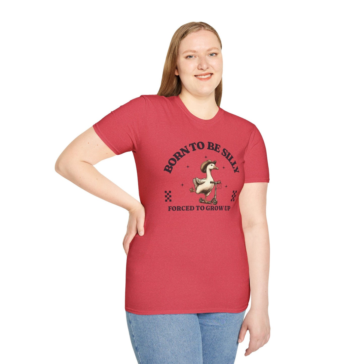 Born to be Silly Forced to Grow Up Shirt, Funny Silly Goose shirt, Farm Animal lover gift, Sarcastic Sayings Shirt, Birthday Gift for Her