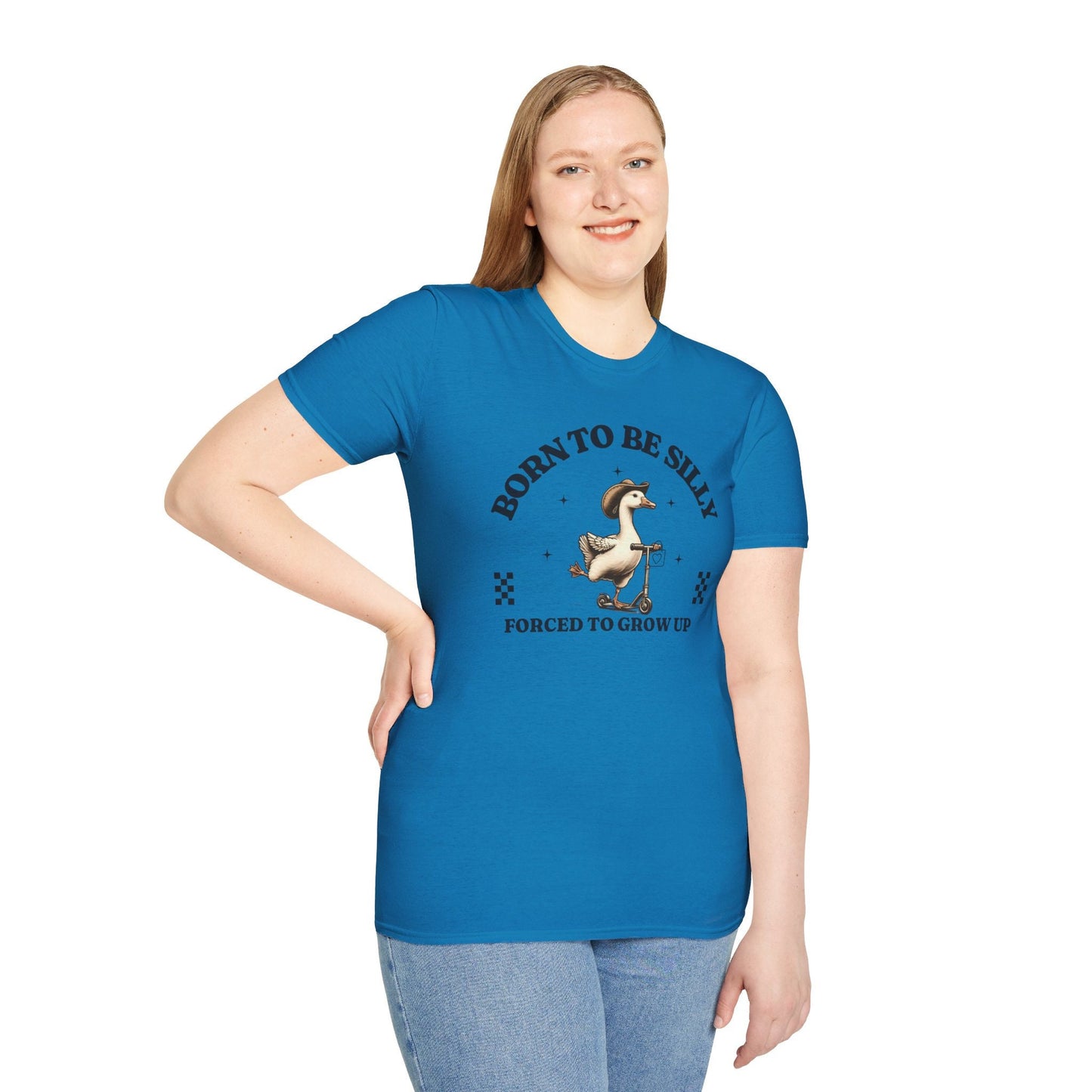 Born to be Silly Forced to Grow Up Shirt, Funny Silly Goose shirt, Farm Animal lover gift, Sarcastic Sayings Shirt, Birthday Gift for Her
