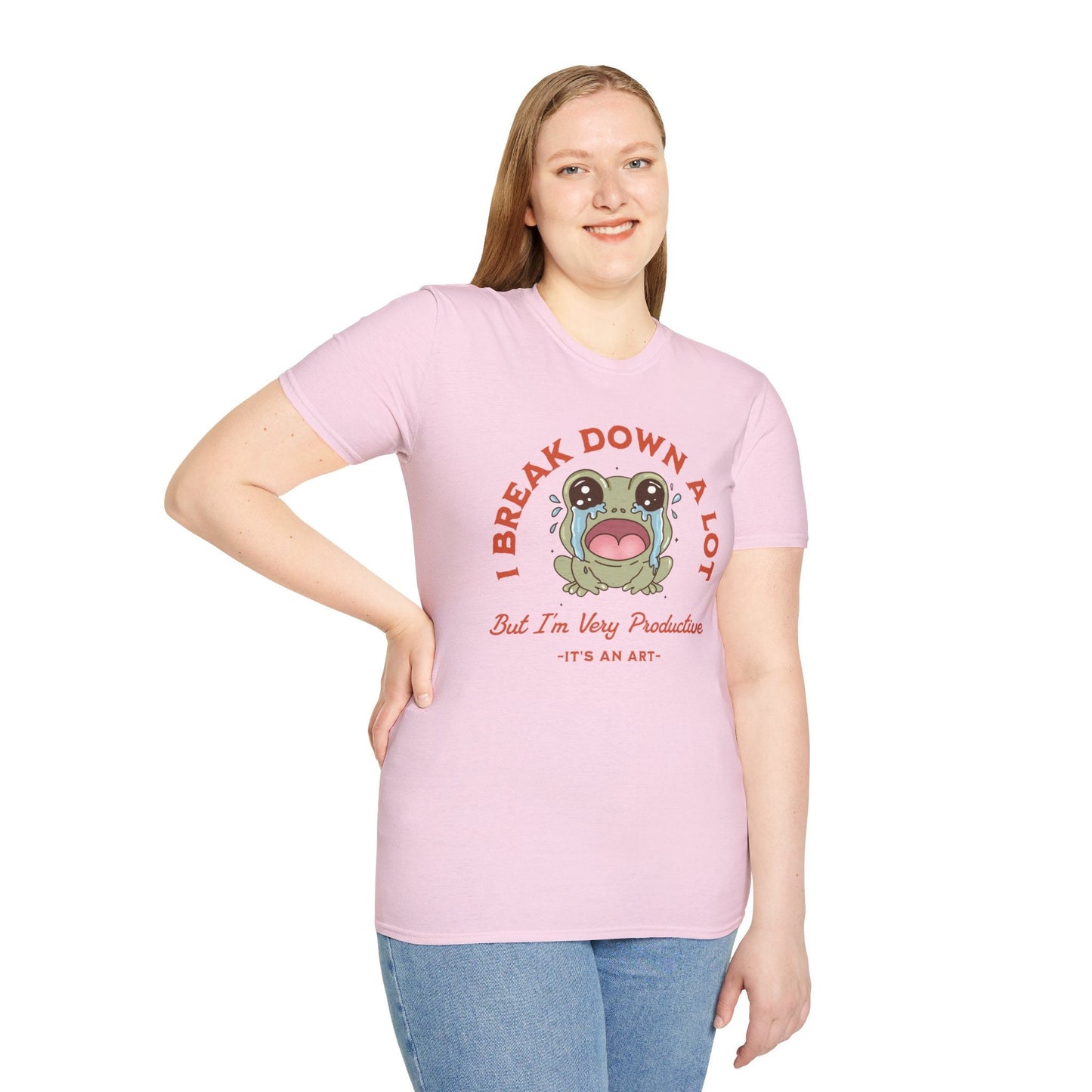 Funny Sarcastic Shirt, I Break down a lot, Gift for Overthinkers, So Productive T-Shirt, Funny frog shirt, Mental health awareness gift