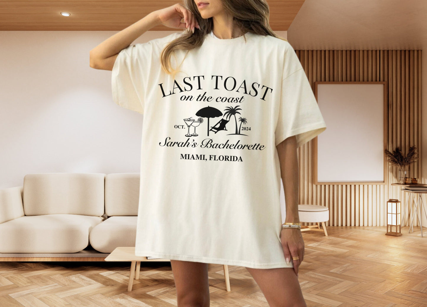Custom Bachelorette Shirts,Personalized Girls Trip Shirt, Beach Bachelorette Party Shirt, Last Toast on the Coast Tshirt, Bridal Party Gifts
