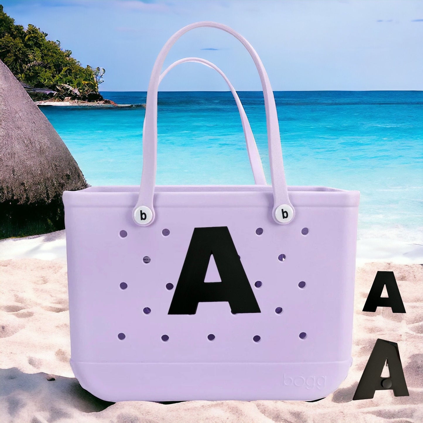 Letter Charm compatible with Bogg Bag, Alphabet Charm for Simply Southern Tote Bag, Name Initial Charm, Rubber Beach Tote Accessories
