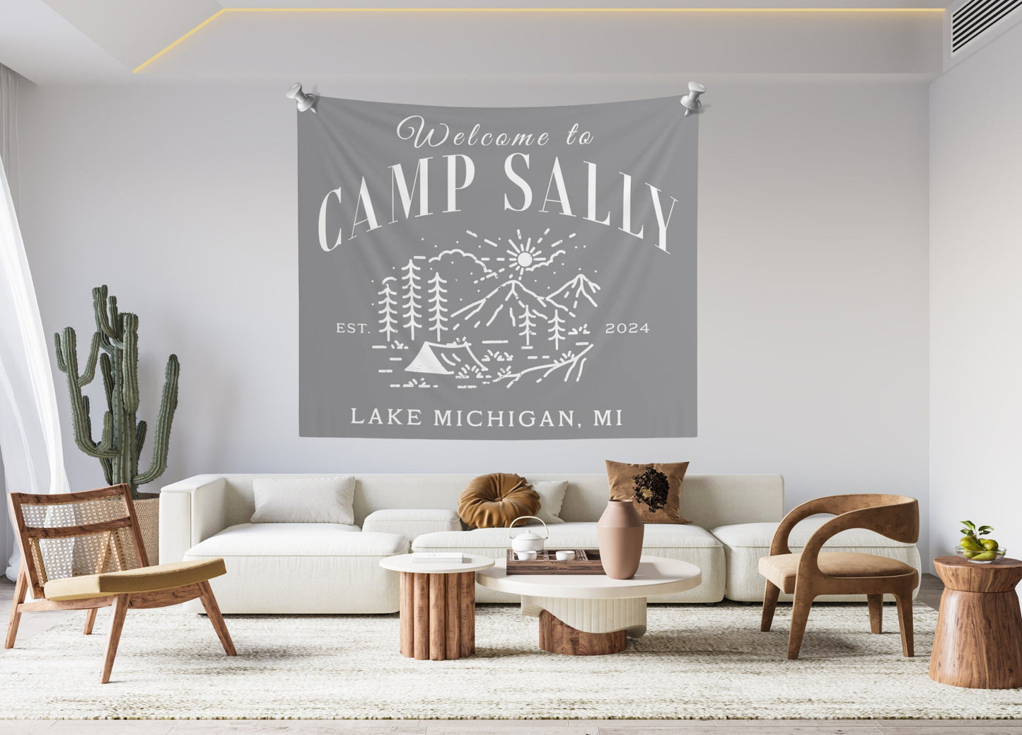 Custom Camp Bachelorette Banner, Camping Bachelorette Decor, Camp Bach Flag,Personalized Cabin Bachelorette Party Flag,Bach club sign banner