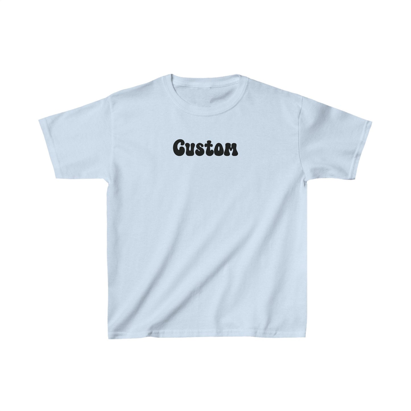 Custom Text Baby Tee, Trendy y2k 90s Vintage Tee, Personalized Y2K Baby Tee, Custom text y2k Shirt, Crop Top Gift for Girls, Birthday gift