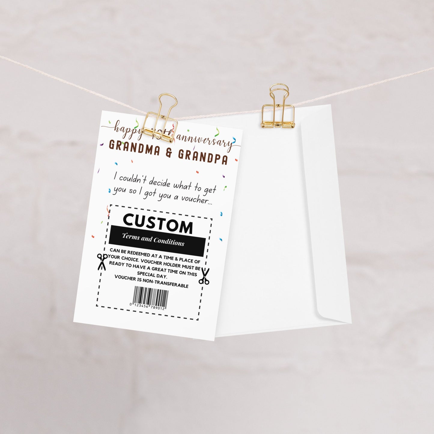 Custom Anniversary Card for Grandma & Grandpa, Happy Anniversary Grandpa and Grandma Card, Personalized Gift for Grandma, Grandparents Gift