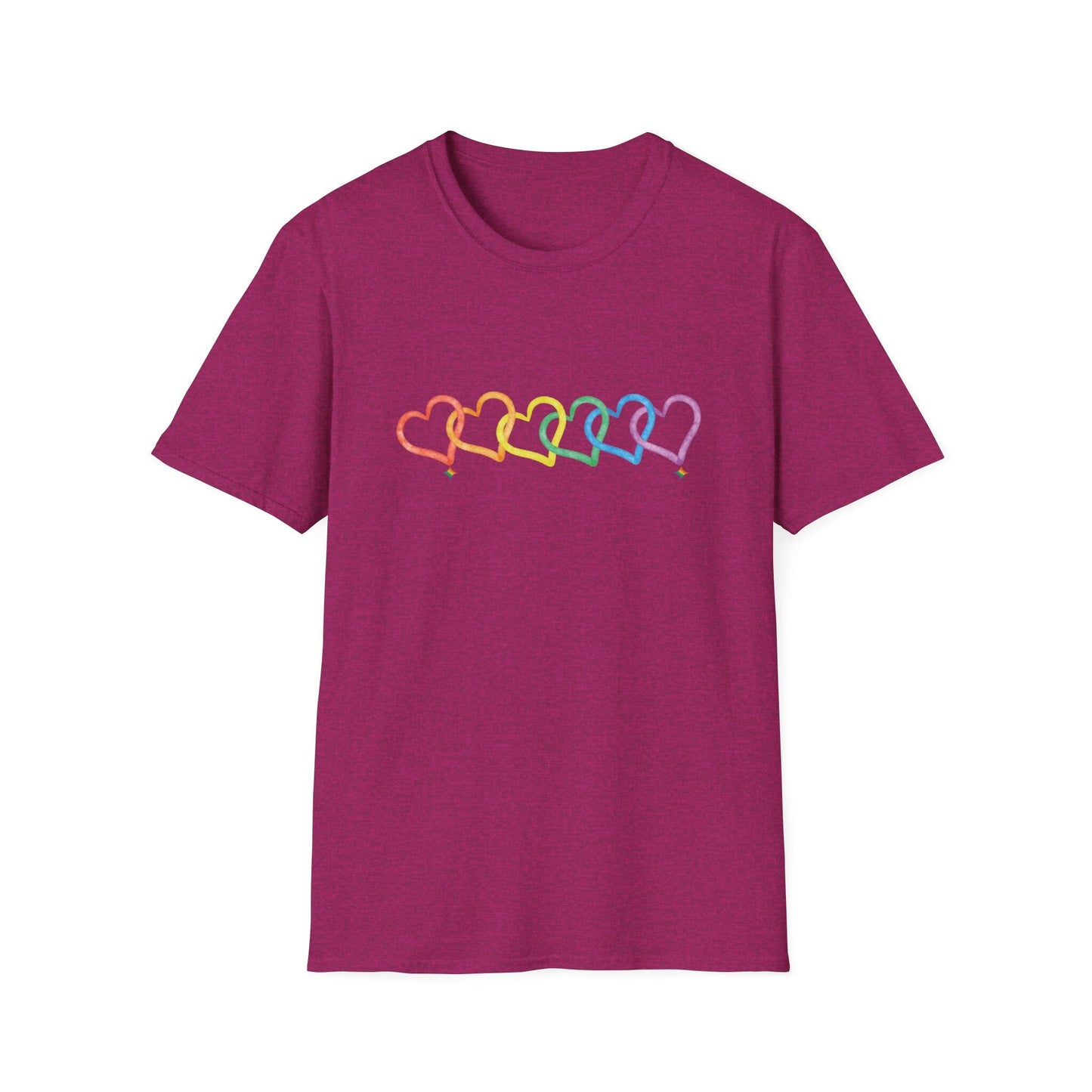 Rainbow Heart Shirt, Love is Love, LGBTQ Pride Shirt, Rainbow TShirt for Pride Month Gift, Gay Lesbian Birthday Gift, Pride Shirt Unisex