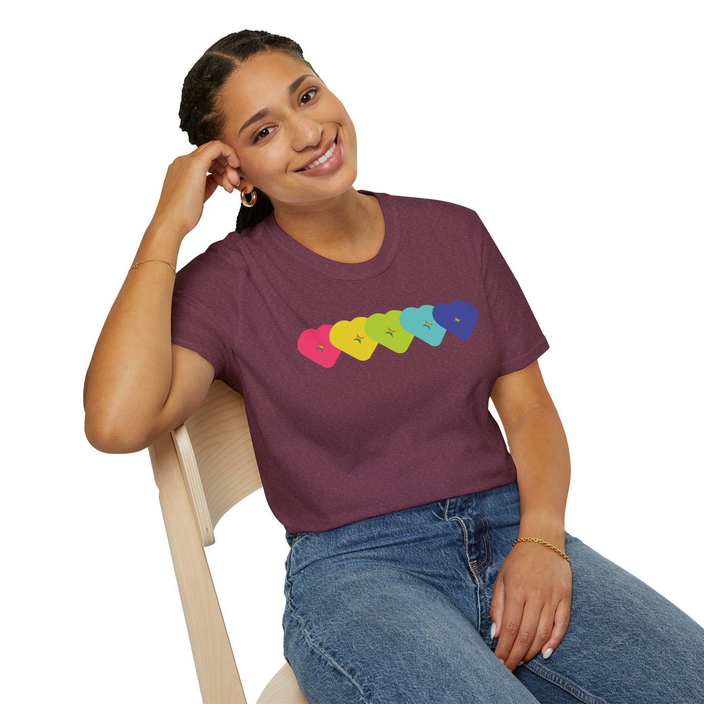 Pride Shirt, Unisex Rainbow Heart Shirt, Love is Love, LGBTQ Pride Shirt, Pride Month Gift, Gay Lesbian Birthday Gift, LGBT Shirt Funny