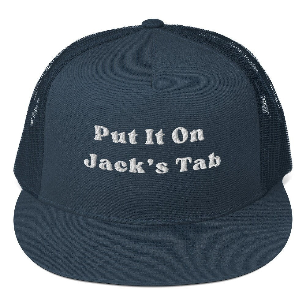 Personalized Embroidered Hat, Put it on my tab Hat, Custom Funny Gift for Bride, Wife Baseball Cap, Custom Trucker Hat, Bachelorette Party