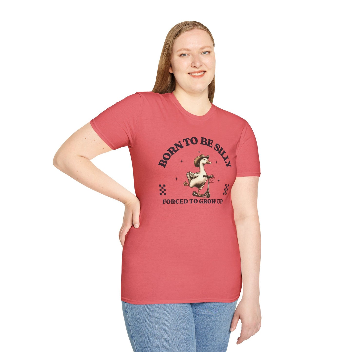 Born to be Silly Forced to Grow Up Shirt, Funny Silly Goose shirt, Farm Animal lover gift, Sarcastic Sayings Shirt, Birthday Gift for Her