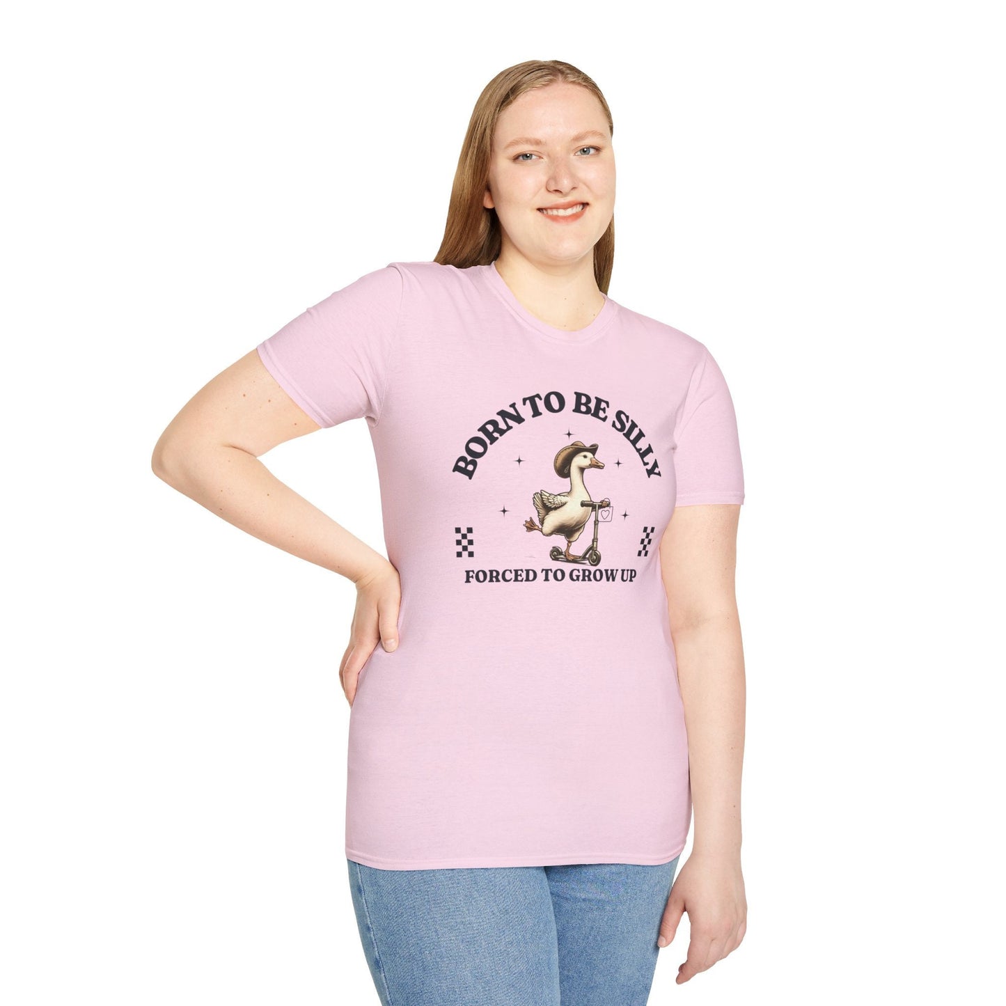 Born to be Silly Forced to Grow Up Shirt, Funny Silly Goose shirt, Farm Animal lover gift, Sarcastic Sayings Shirt, Birthday Gift for Her