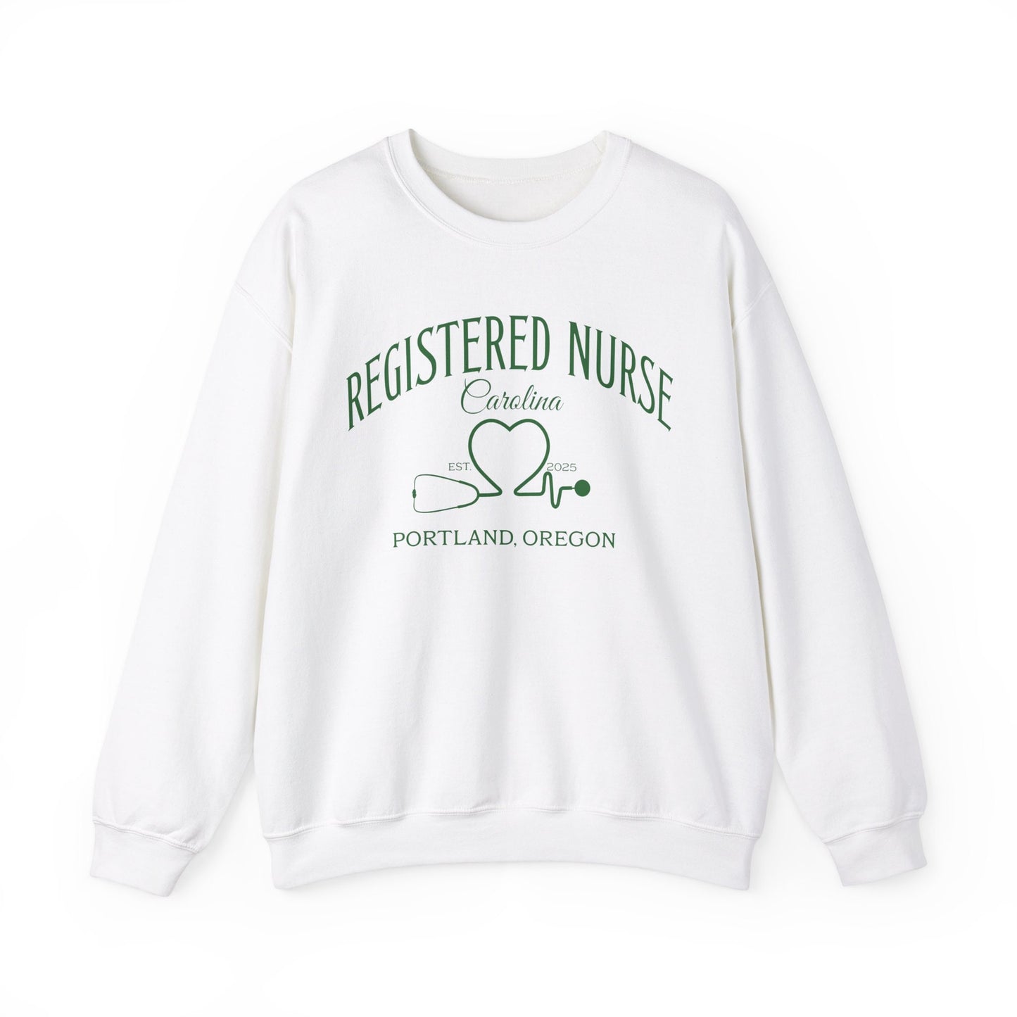 Custom Name Registered Nurse Sweatshirt, Graduation Gift Nurses, Personalized Sweatshirt for RN, Gift for Registered Nurse, Nursing School