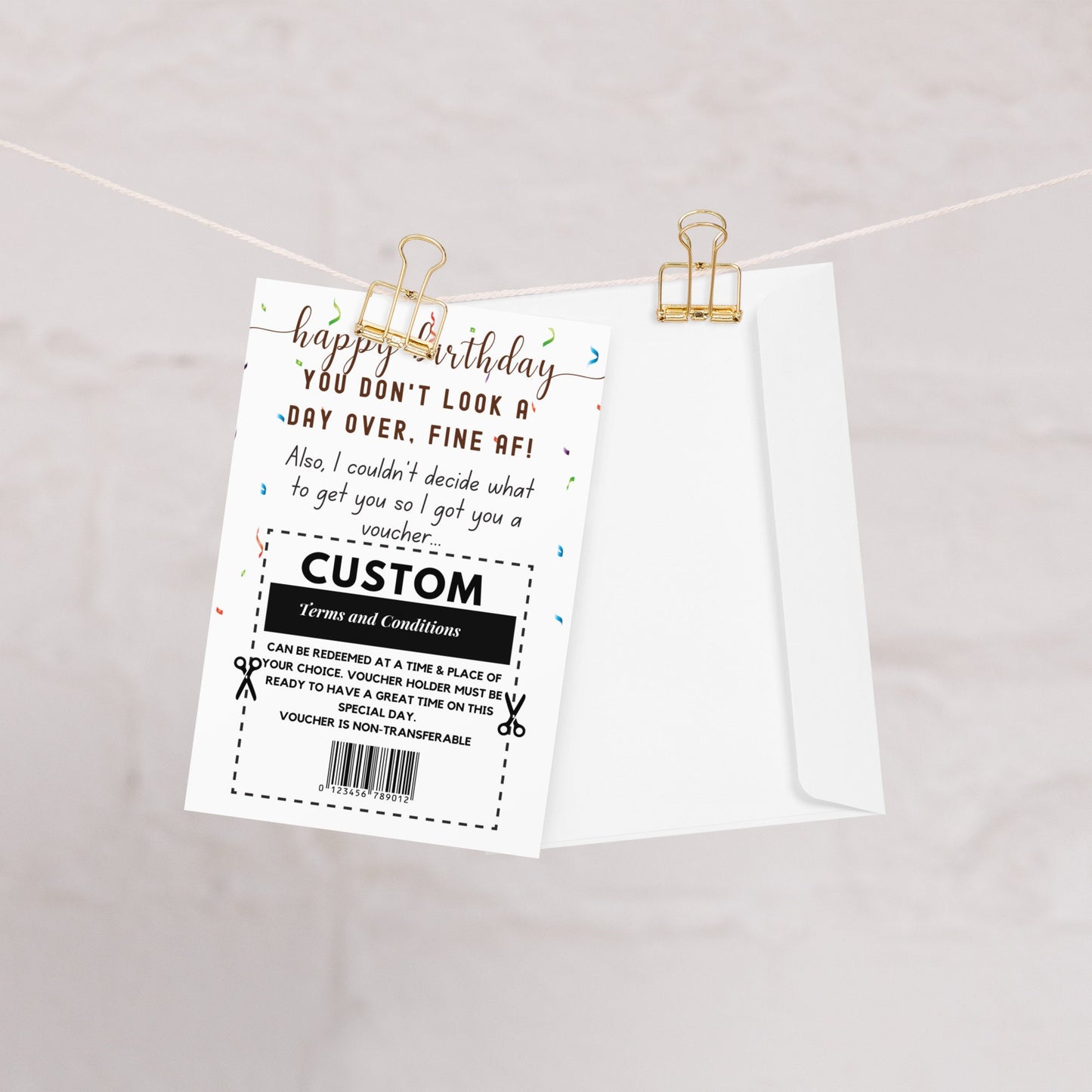 Custom You Don't Look a Day Over Birthday Card, Funny Birthday Card for Him for Her, Girlfriend Boyfriend Husband Personalized Card Gift