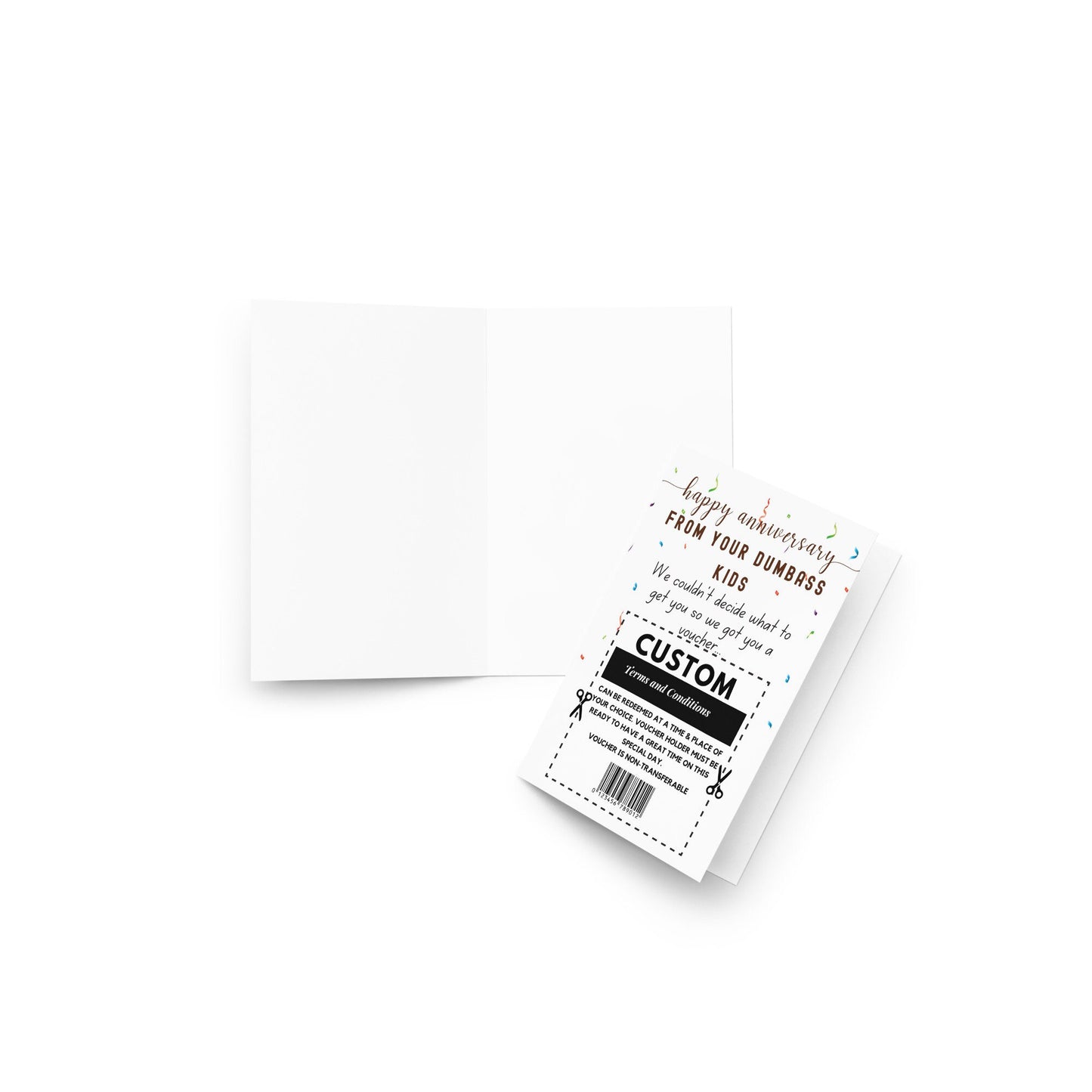 Personalized Funny Anniversary Card, Parents Anniversary Gift, Funny Gift From Few Dumbass Kids, Happy Anniversary Parents,Sarcastic Humor