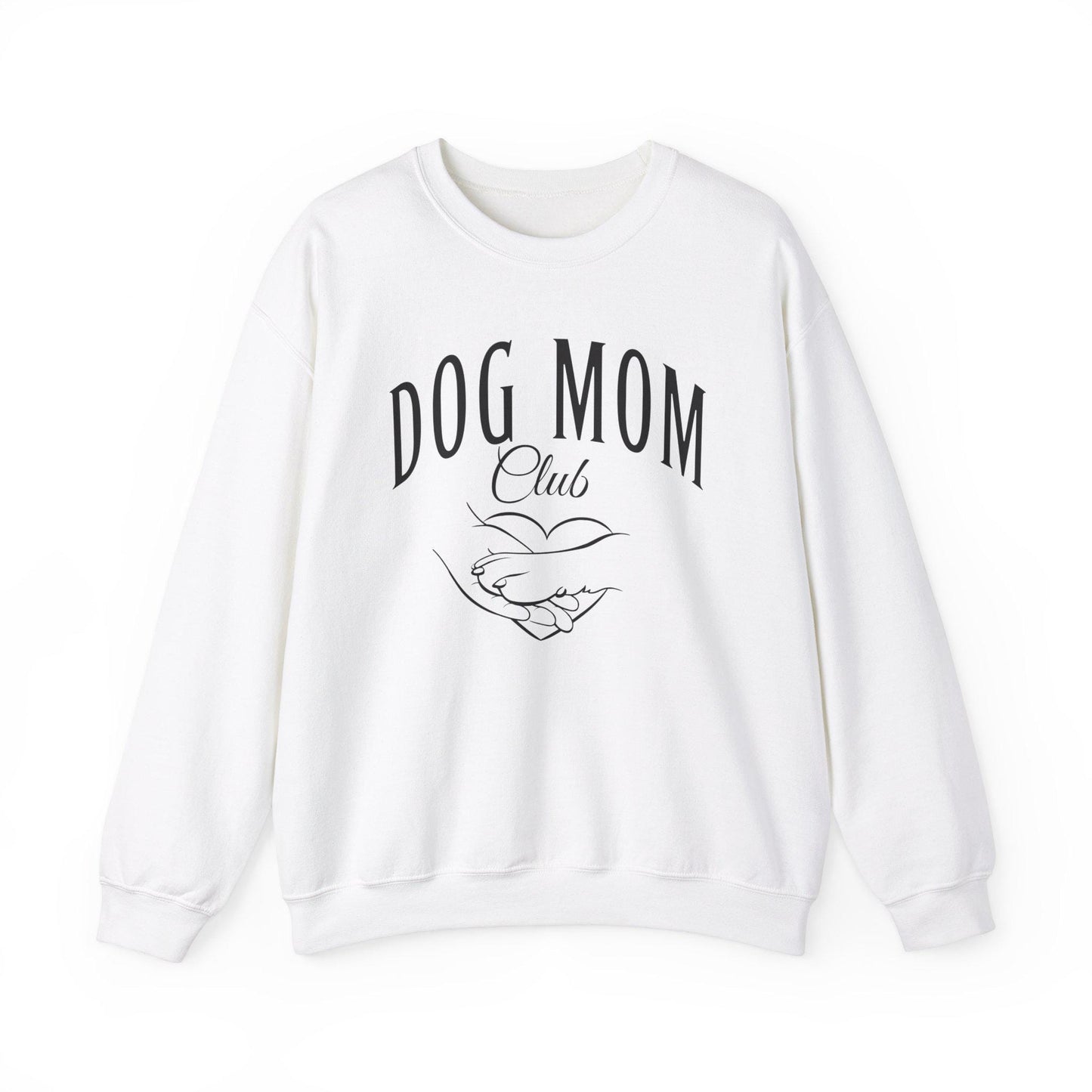 Dog Mom Sweatshirt, Birthday Gift for Dog Owner, Pet Lovers Sweatshirt, Dog Mom Social Club, Dog Paw Sweatshirt, Hand holding Paw Sweatshirt