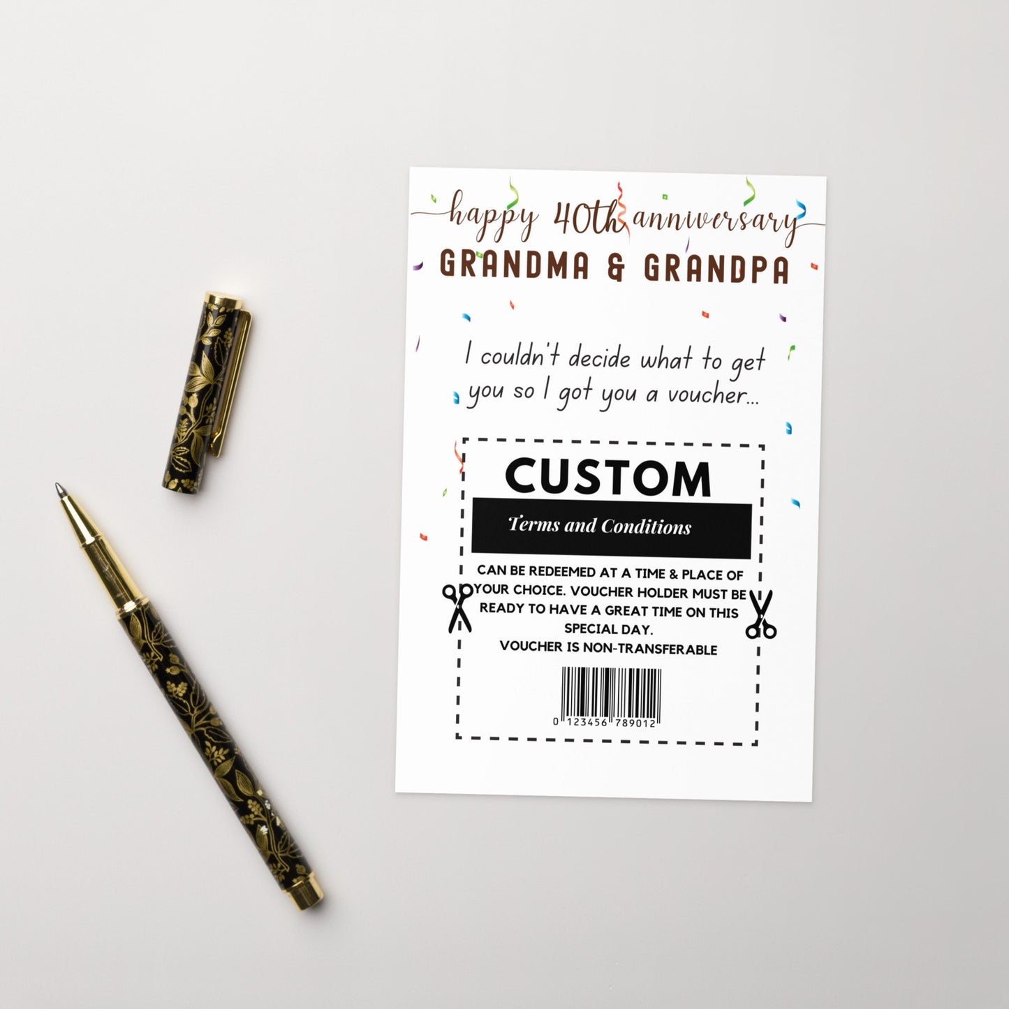 Custom Anniversary Card for Grandma & Grandpa, Happy Anniversary Grandpa and Grandma Card, Personalized Gift for Grandma, Grandparents Gift