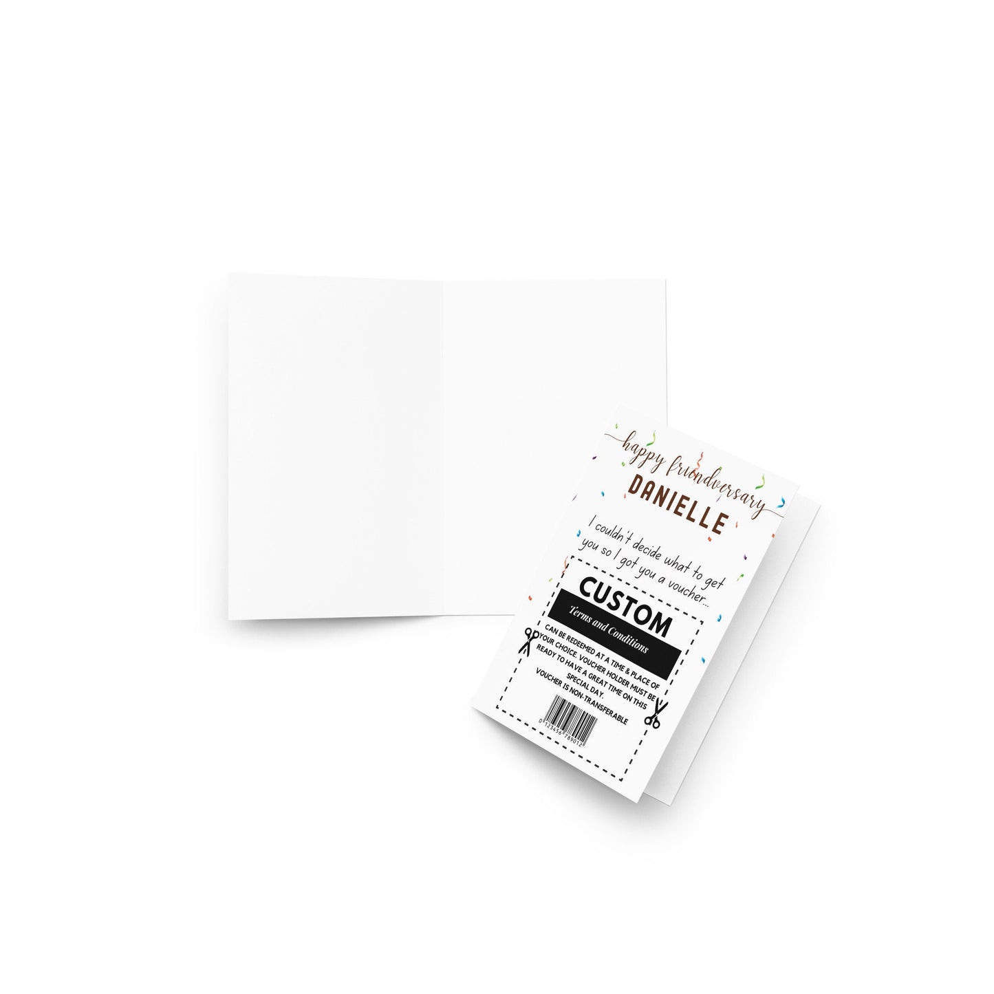 Personalized Friendship Anniversary Card, Surprise Friend Gift, Custom Friendship Gift for Best Friend, Bestie, Personalized Card present
