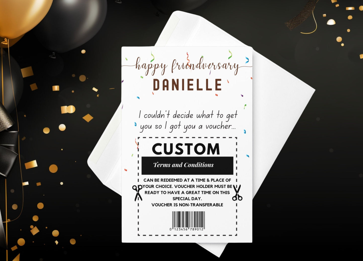 Personalized Friendship Anniversary Card, Surprise Friend Gift, Custom Friendship Gift for Best Friend, Bestie, Personalized Card present