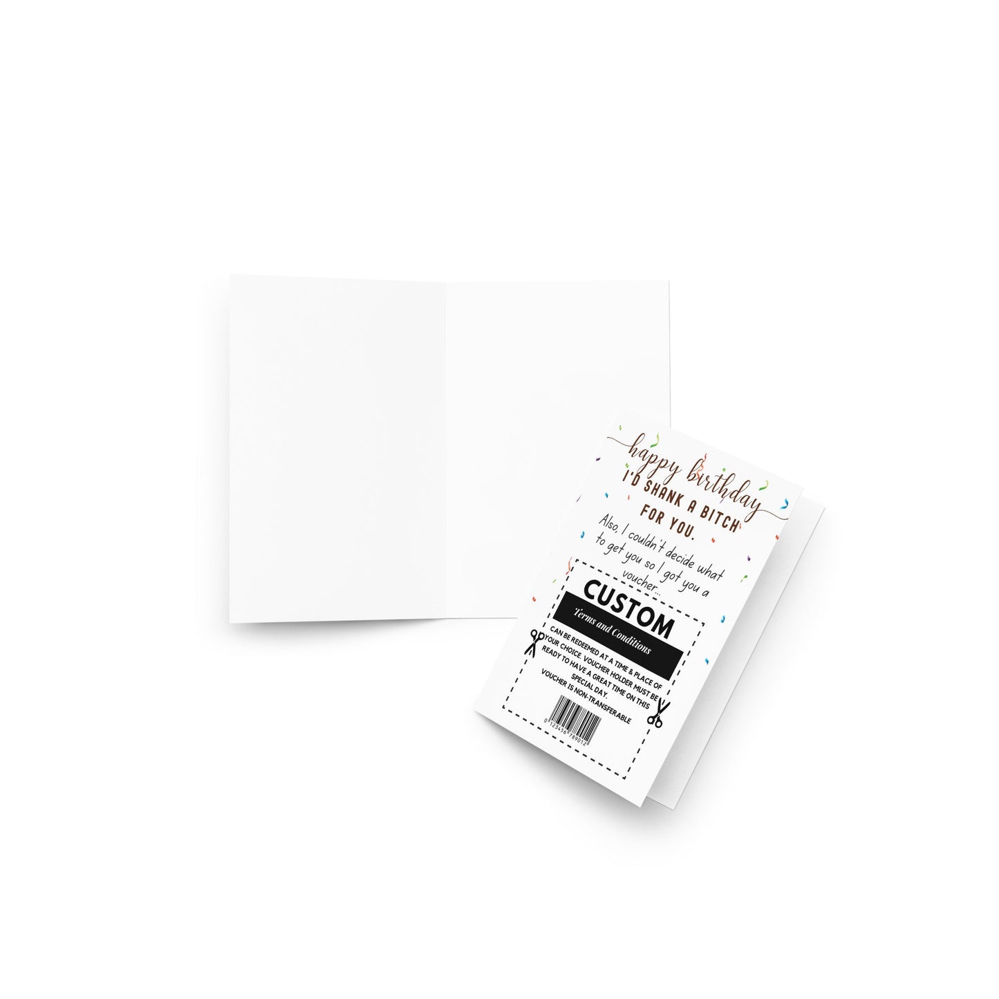 Custom I'd Shank A Bitch For You Birthday Card, Funny Card for Best Friend, Bestie Birthday Gift, Personalized Gift Message Card for Sister
