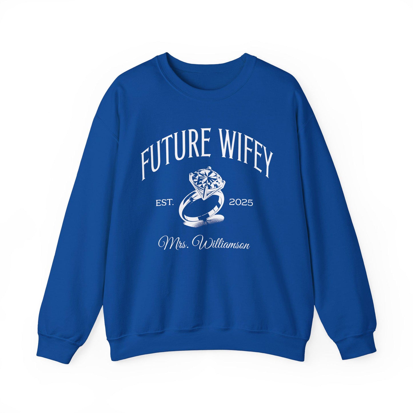 Custom Wifey Sweatshirt, Fall Winter Bridal Party Sweatshirt, Wedding Gift for Bride, Future Mrs Sweatshirt,Personalized Engagement Gift