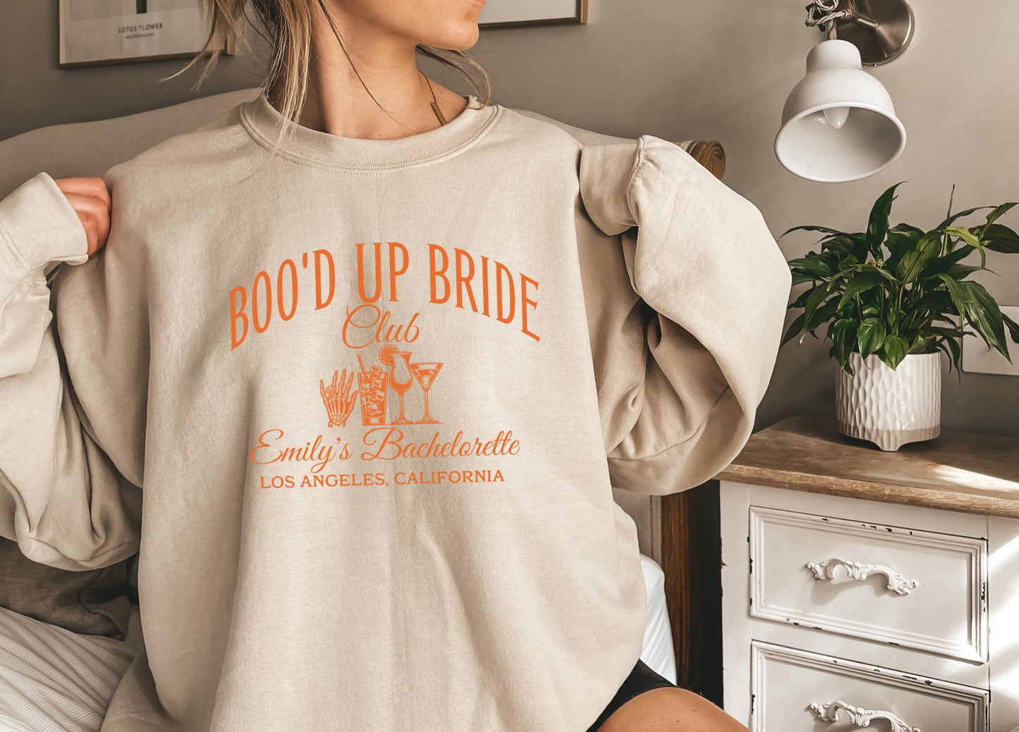 Custom Halloween Bachelorette Sweatshirt, Spooky Bachelorette Sweatshirt, Bride & Bridesmaids Proposal Gifts, Skeleton Sweatshirt for Bride