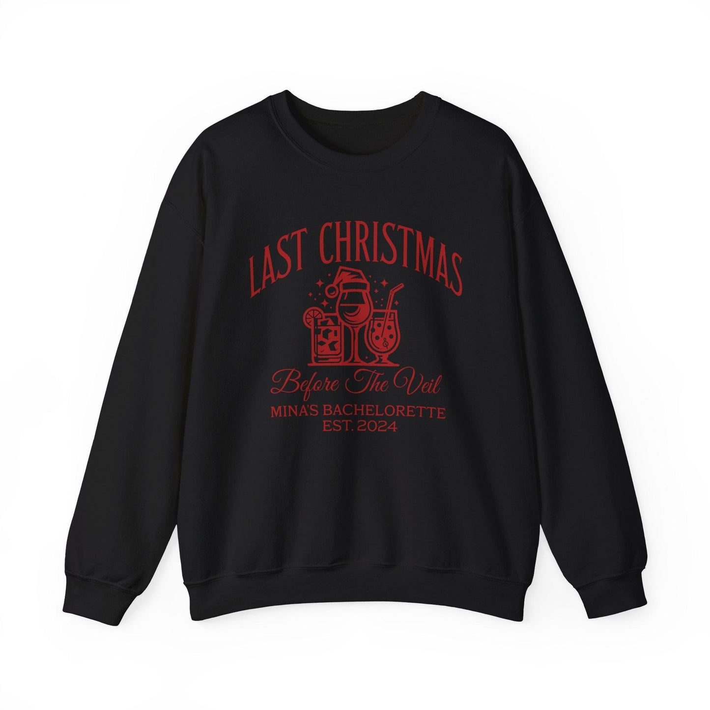 Funny Custom Bachelorette Sweatshirt, Last Christmas Before the Veil Sweatshirts for Bridemaids, Fall Winter Bachelorette Party Shirts