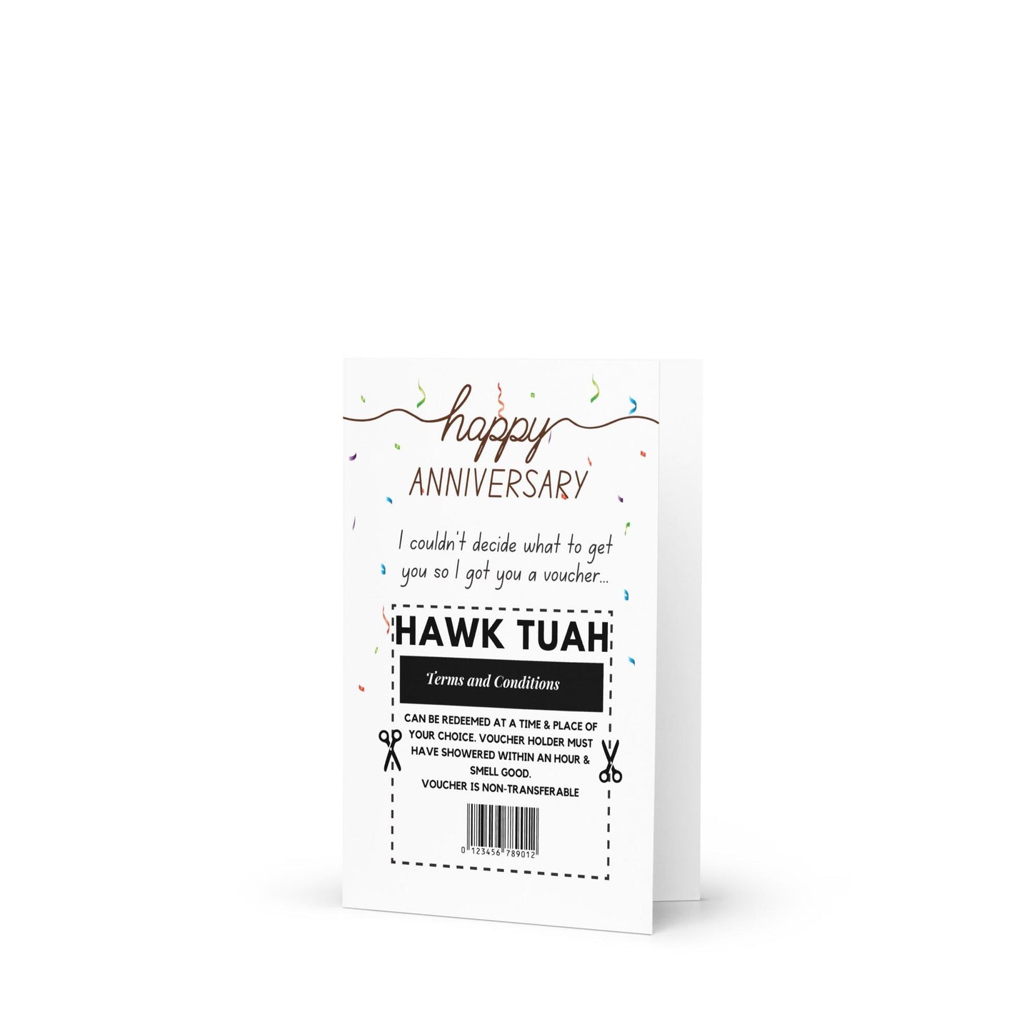 Funny Happy Anniversary Card for Him, Hawk Tuah Spit on That Thang Anniversary Card, Dirty Card for Him, Naughty Card Husband Boyfriend