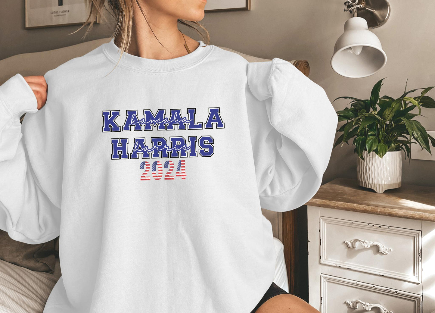Kamala Harris Sweatshirt, 2024 USA Election Sweatshirt, Gift for Wife, Madam President, Harris 47th President, Political Campaign Sweatshirt