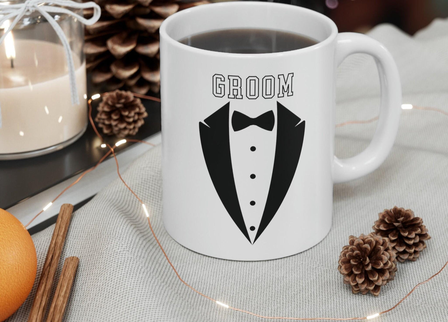 Bride & Groom Coffee Mug Set, Bride Coffee Cup, Groom Coffee Cup, Mrs Mr Matching Coffee Mug, Groom Mug, Wedding Gift Bride, Engagement Gift