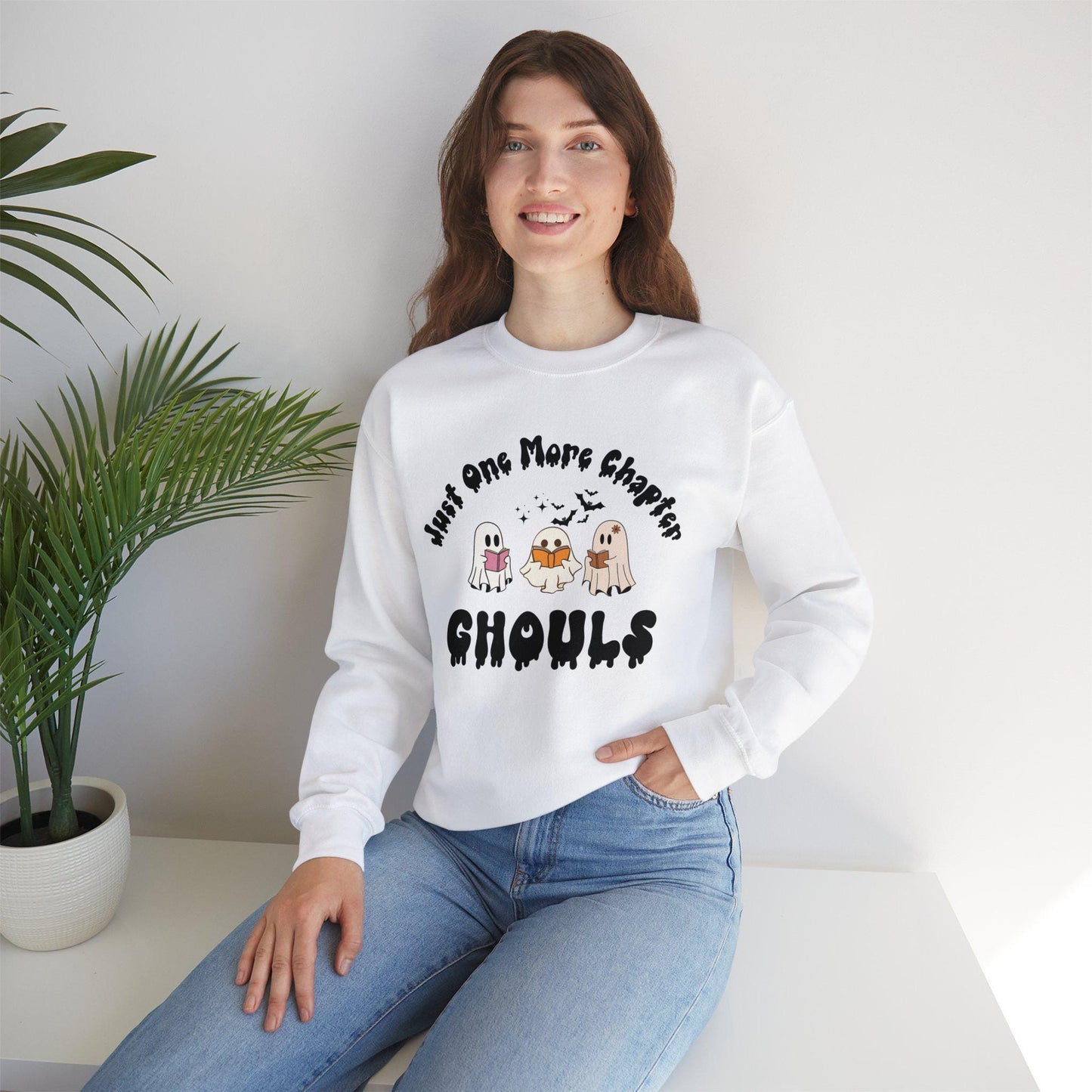Book Club Shirts Halloween,Reading Ghost Sweatshirt, Bookish Shirts Funny, Books Ghosts Shirt, Read more books shirt, Just one more chapter