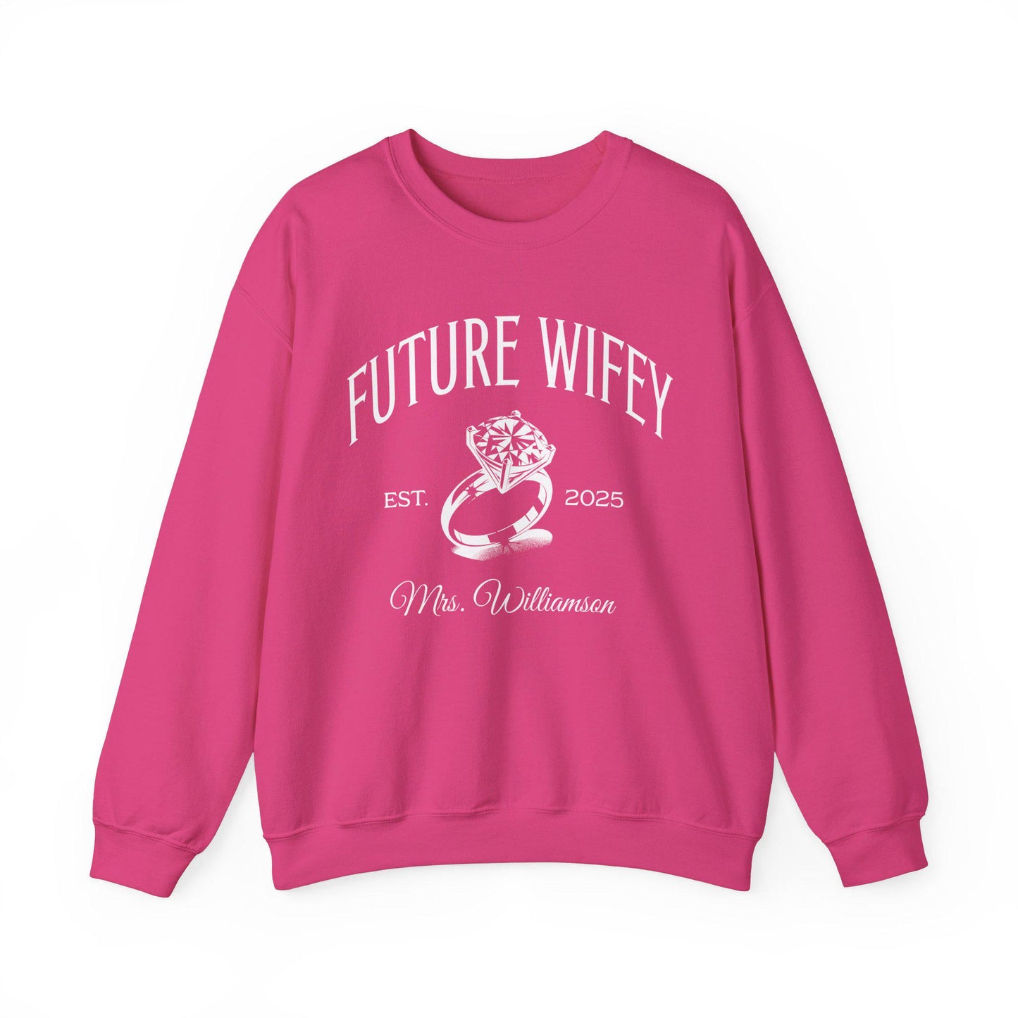 Custom Wifey Sweatshirt, Fall Winter Bridal Party Sweatshirt, Wedding Gift for Bride, Future Mrs Sweatshirt,Personalized Engagement Gift