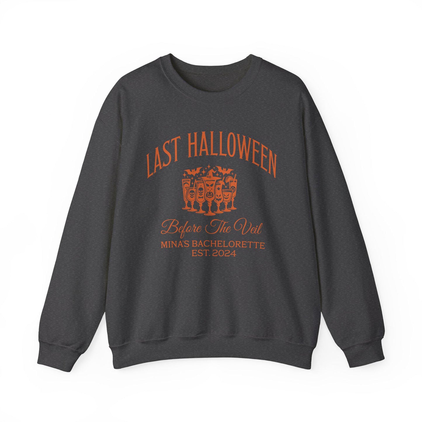 Custom Halloween Bachelorette Sweatshirts, Last Halloween Before the Veil, Personalized Spooky Bachelorette Shirts, Fall Winter Wedding Gift