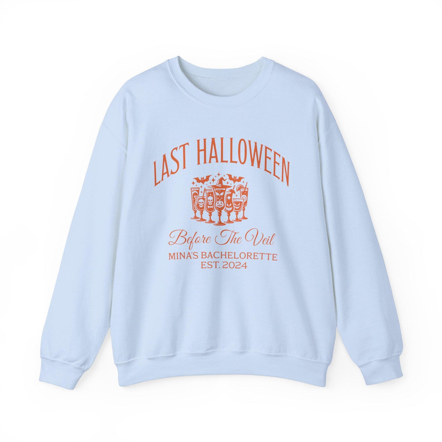 Custom Halloween Bachelorette Sweatshirts, Last Halloween Before the Veil, Personalized Spooky Bachelorette Shirts, Fall Winter Wedding Gift
