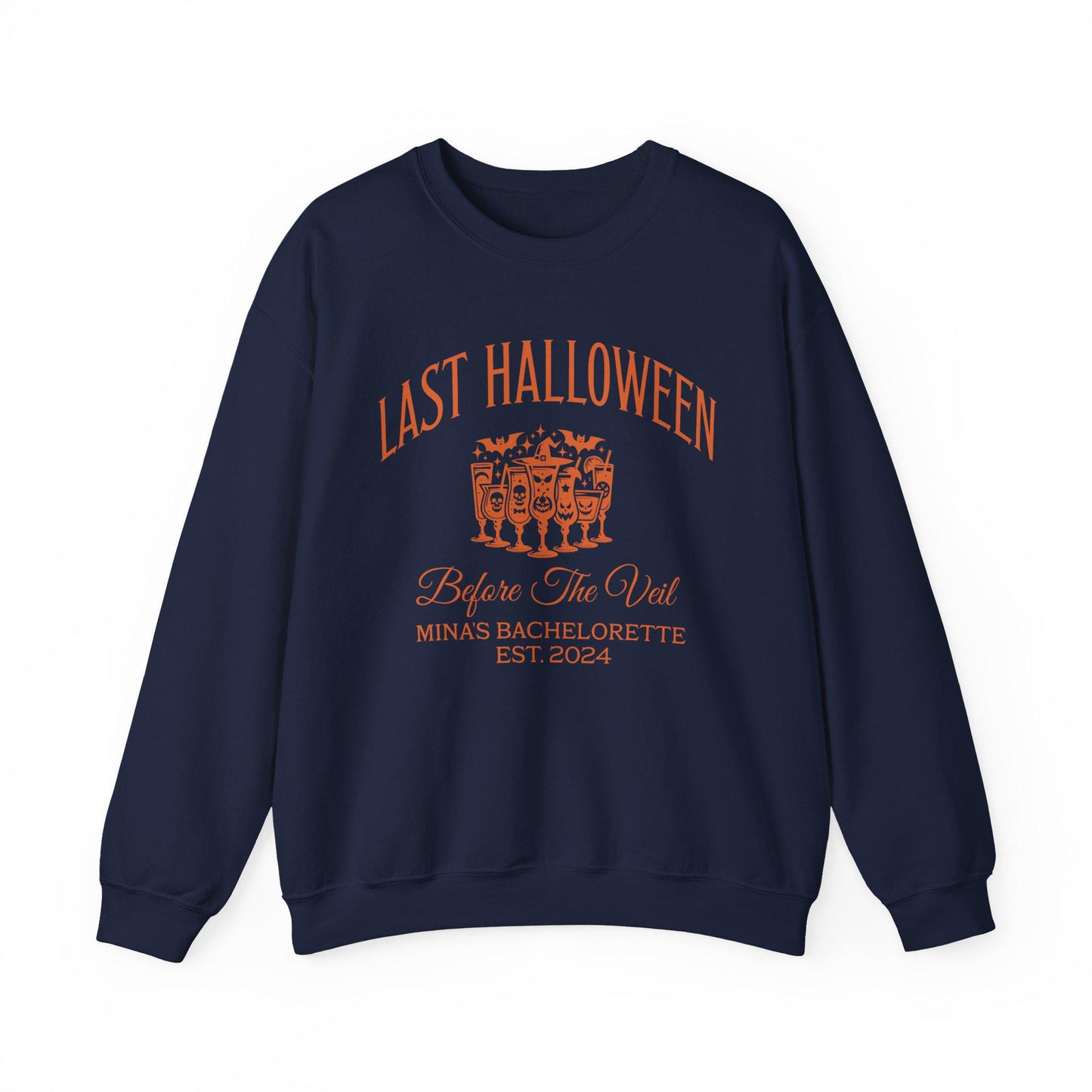 Custom Halloween Bachelorette Sweatshirts, Last Halloween Before the Veil, Personalized Spooky Bachelorette Shirts, Fall Winter Wedding Gift