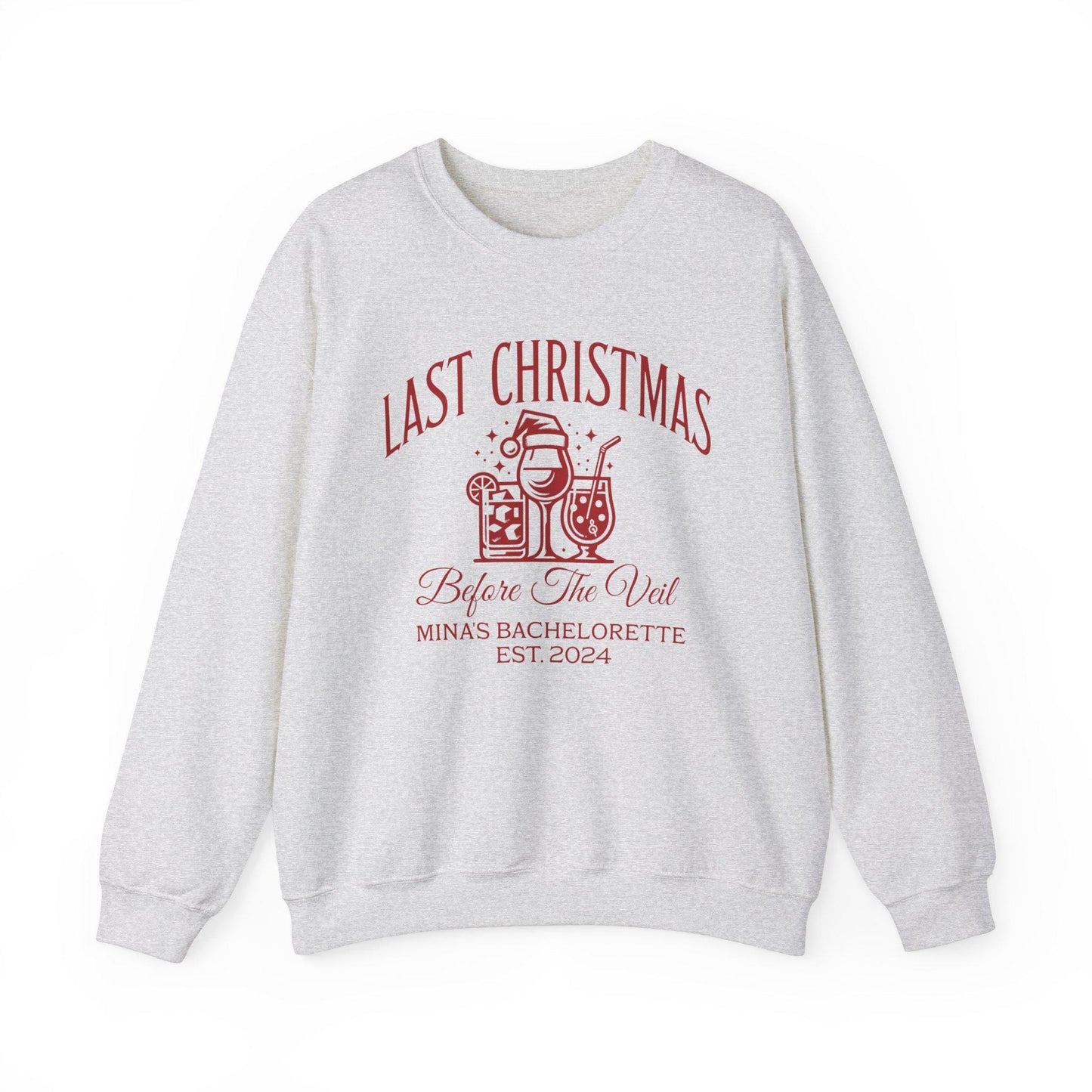 Funny Custom Bachelorette Sweatshirt, Last Christmas Before the Veil Sweatshirts for Bridemaids, Fall Winter Bachelorette Party Shirts