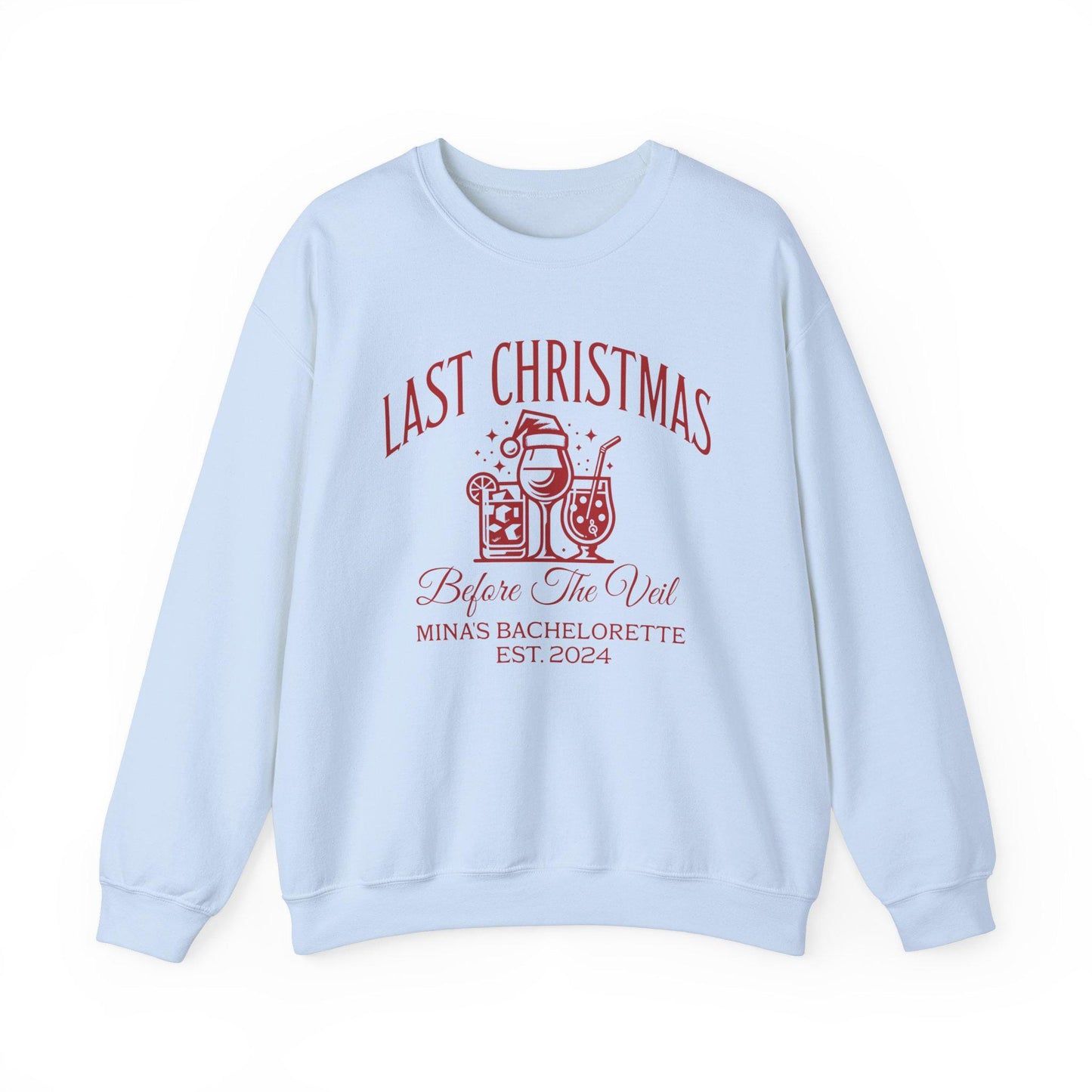 Funny Custom Bachelorette Sweatshirt, Last Christmas Before the Veil Sweatshirts for Bridemaids, Fall Winter Bachelorette Party Shirts