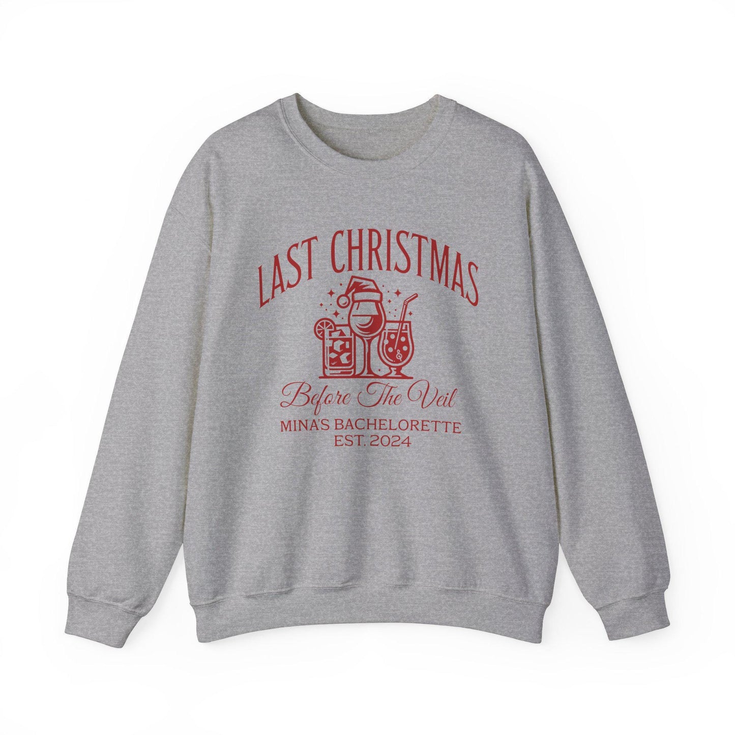 Funny Custom Bachelorette Sweatshirt, Last Christmas Before the Veil Sweatshirts for Bridemaids, Fall Winter Bachelorette Party Shirts