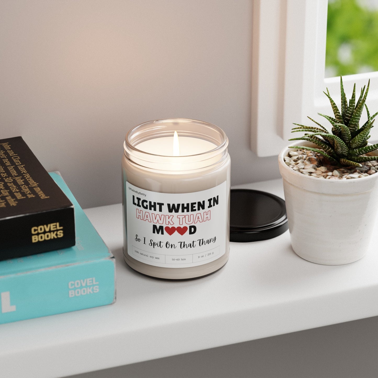 Light When Candle, Hawk Tuah Spit on That Thang, Funny Gift for Husband,Gift For Boyfriend, Scented Soy Dirty Candle, 9oz Soy Candle