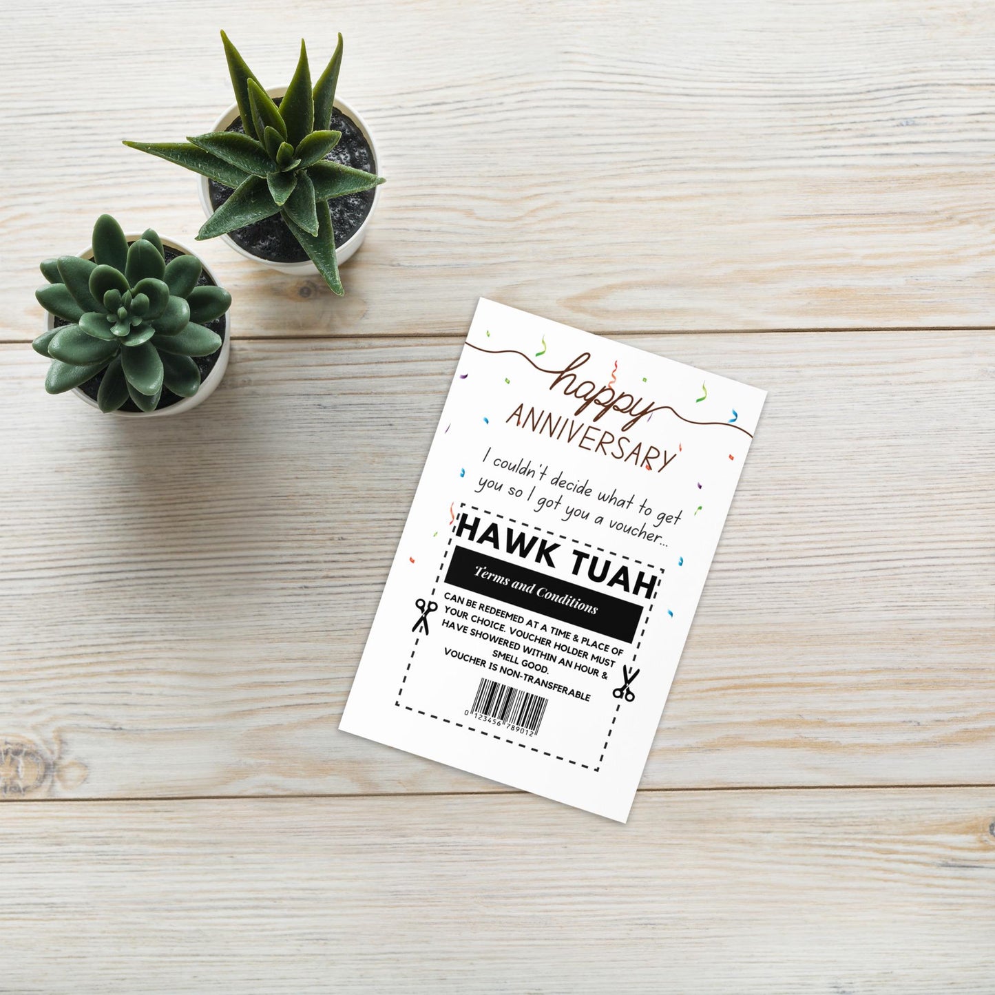 Funny Happy Anniversary Card for Him, Hawk Tuah Spit on That Thang Anniversary Card, Dirty Card for Him, Naughty Card Husband Boyfriend