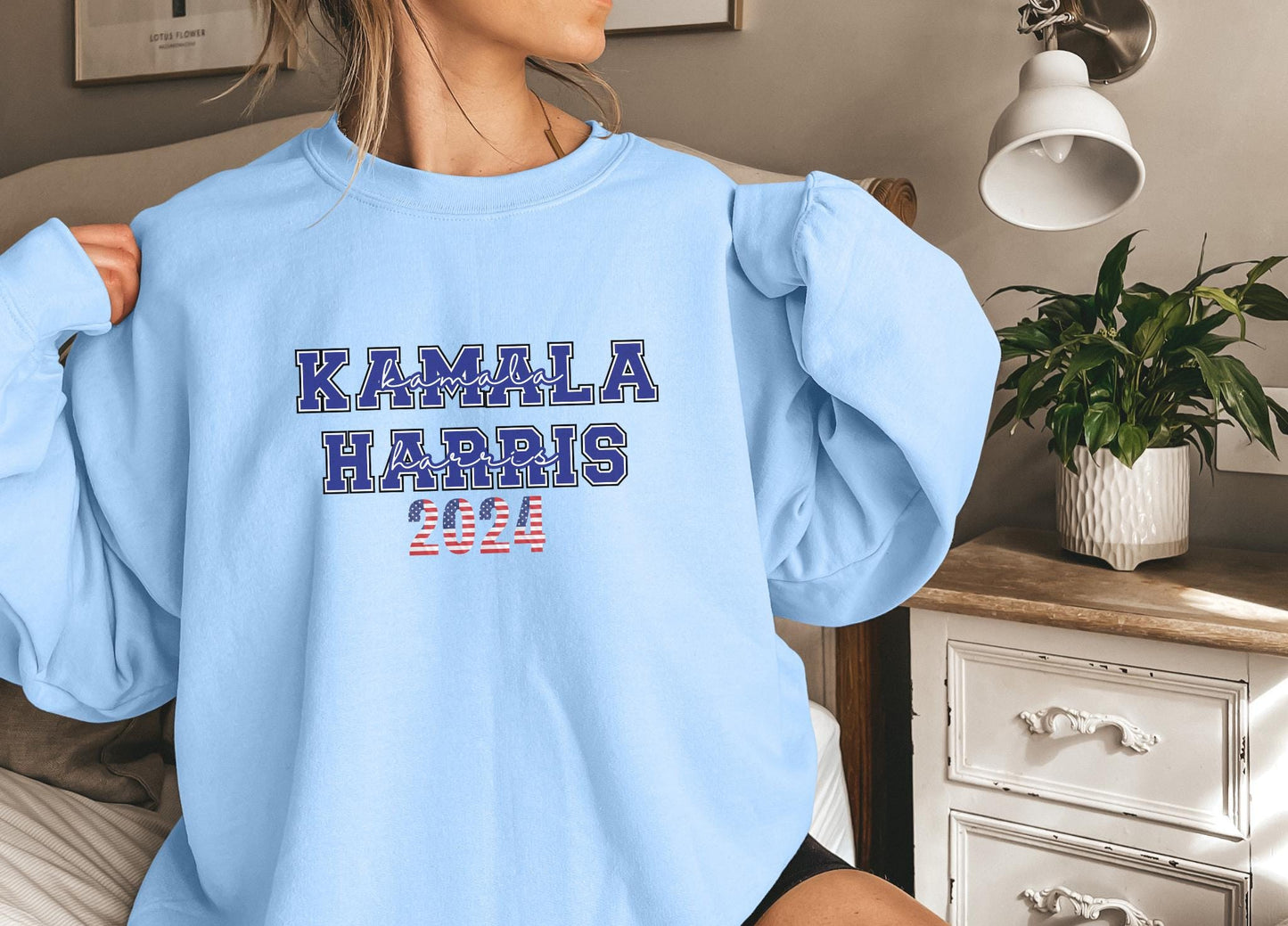 Election Shirt, Kamala Harris Sweatshirt, Vote Madam President, 2024 USA Voting Sweatshirt Gift for Wife, Harris 47, USA Politics Sweatshirt