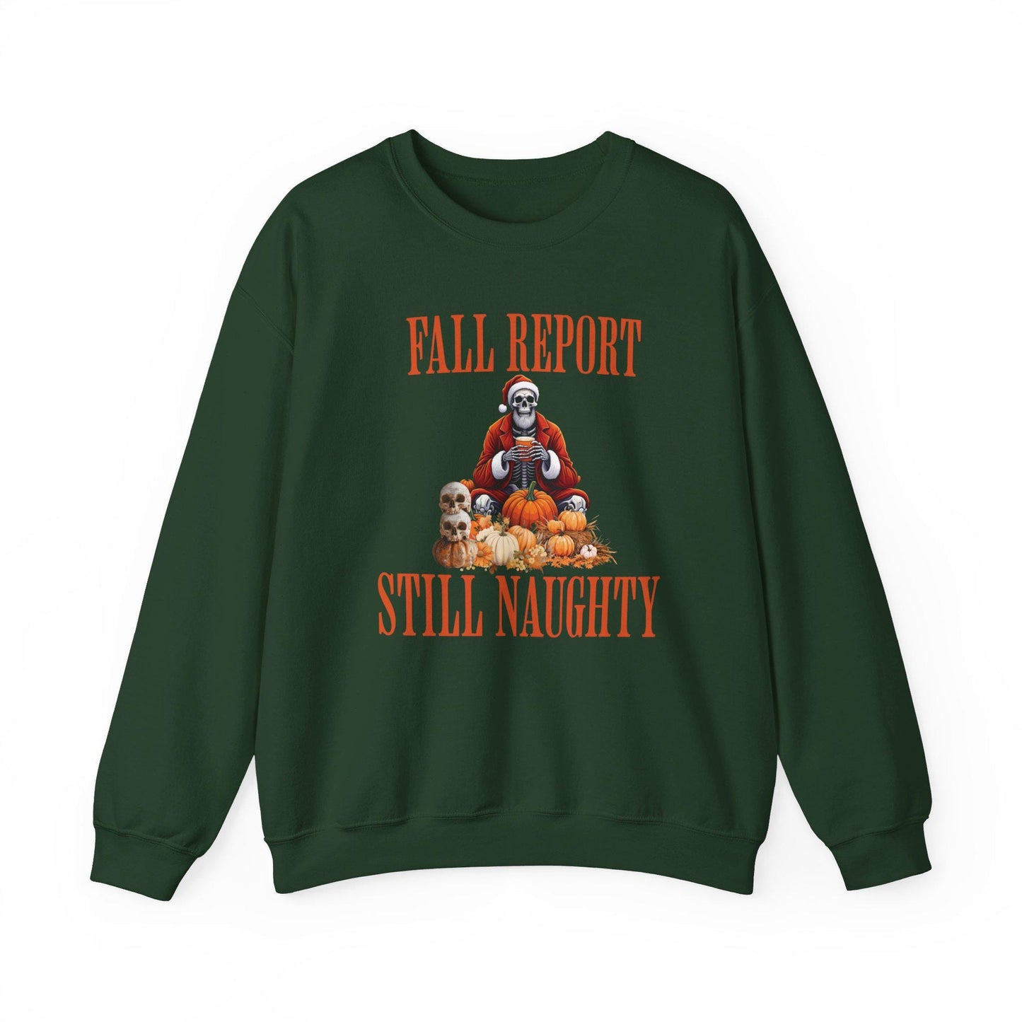 Funny Christmas Halloween Sweatshirt, Santa Report Still Naughty Sweater, Funny Halloween shirt women, halloween party gift, cute fall tee