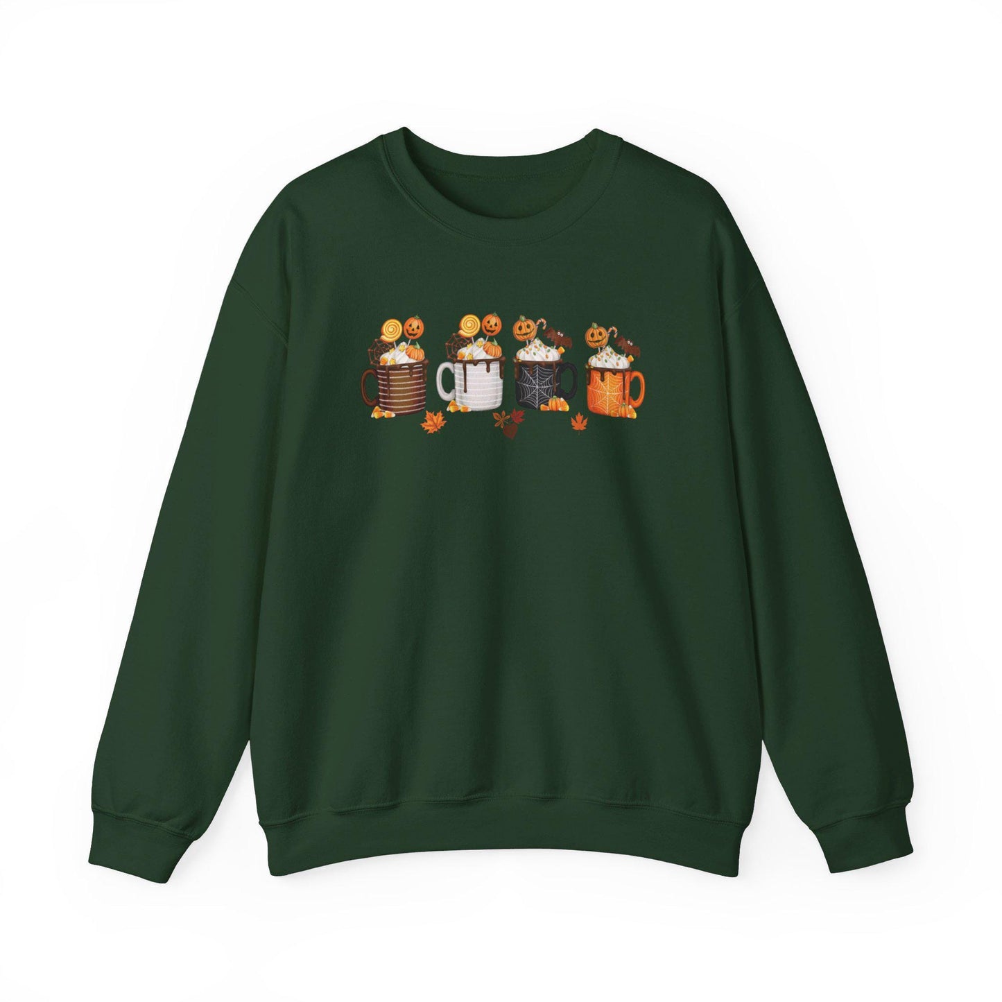 Pumpkin Spice Latte Coffee Sweatshirt,Funny Halloween shirt women, spooky ghost halloween party gift, trick or treat cute fall tee