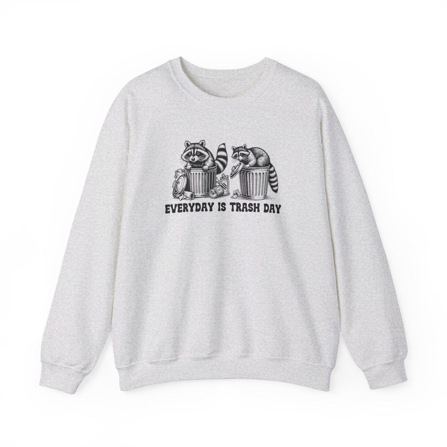 Funny raccoon sweatshirt, Everyday is trash day, Cool Style Raccoon Sweater, Wierdcore Goblincore Aesthetic, Possum sweatshirt