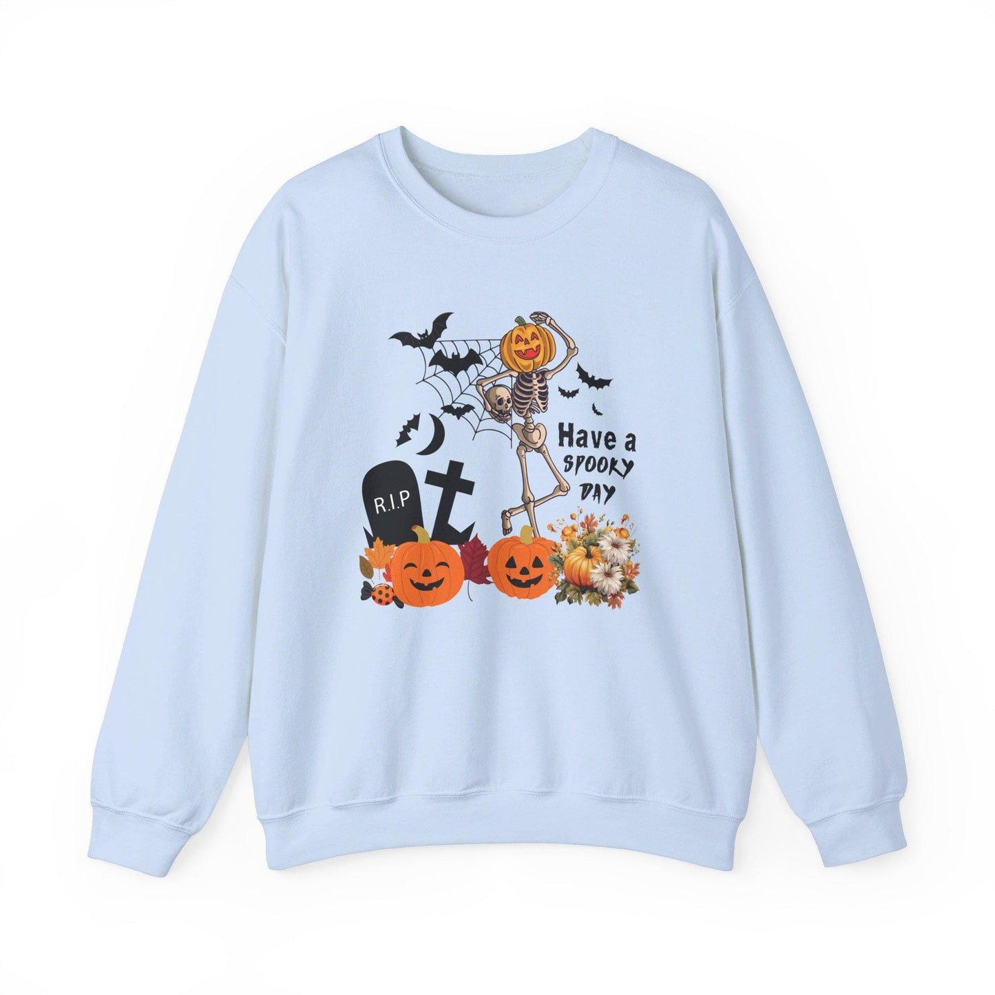 Have a spooky day sweatshirt halloween,Funny Halloween shirt women, spooky ghost halloween party gift, trick or treat cute fall tee