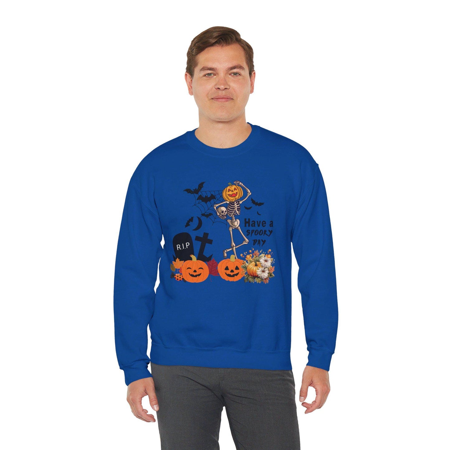 Have a spooky day sweatshirt halloween,Funny Halloween shirt women, spooky ghost halloween party gift, trick or treat cute fall tee