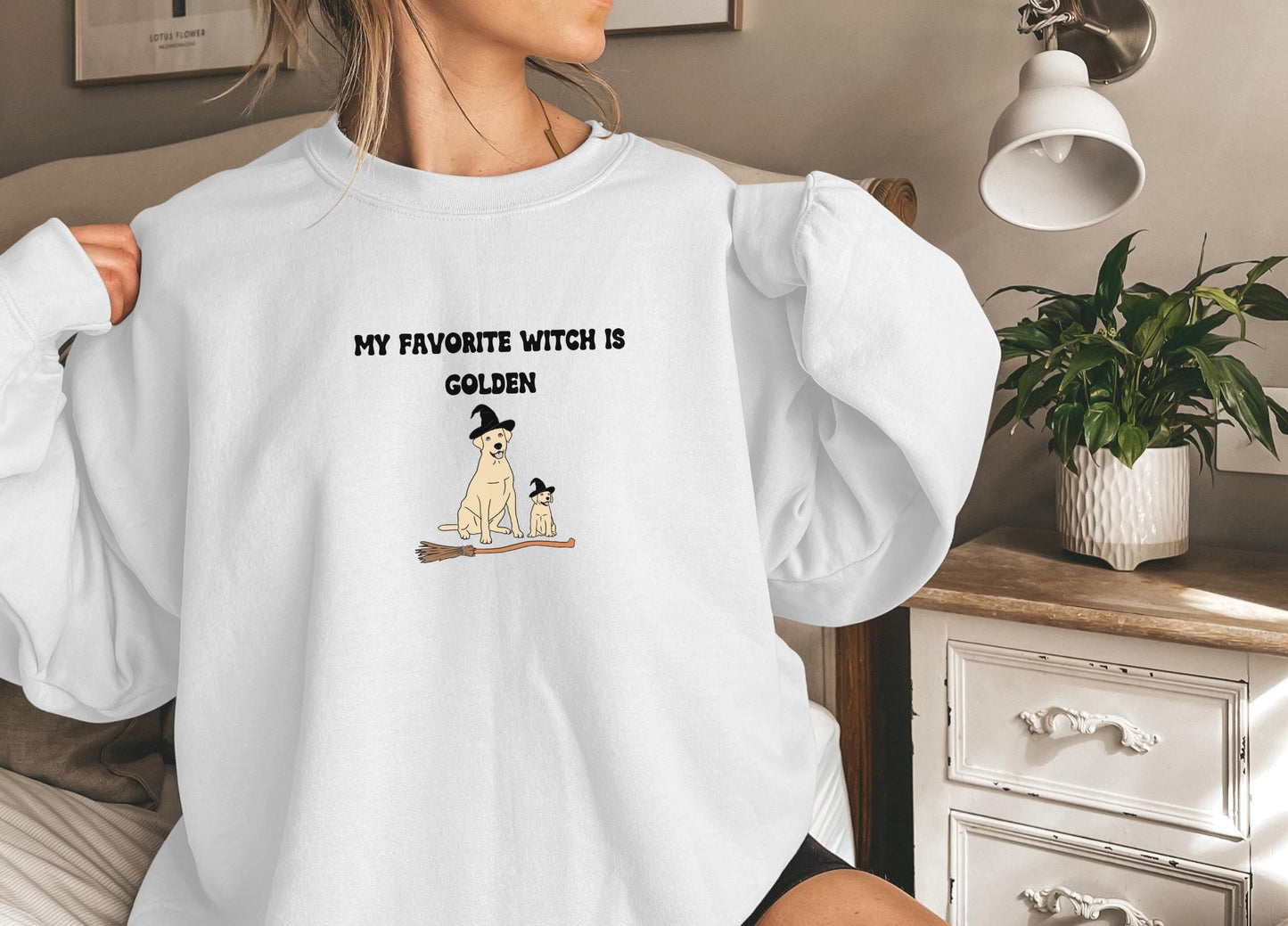 Golden Retriever Halloween dog sweatshirt,Funny Halloween shirt women, spooky ghost halloween party gift, trick or treat cute fall tee