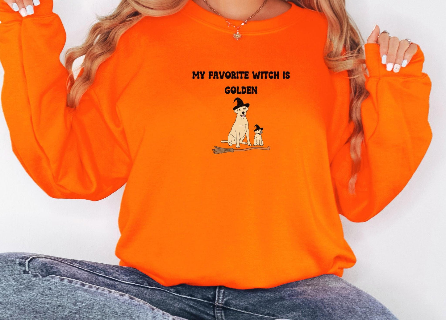 Golden Retriever Halloween dog sweatshirt,Funny Halloween shirt women, spooky ghost halloween party gift, trick or treat cute fall tee