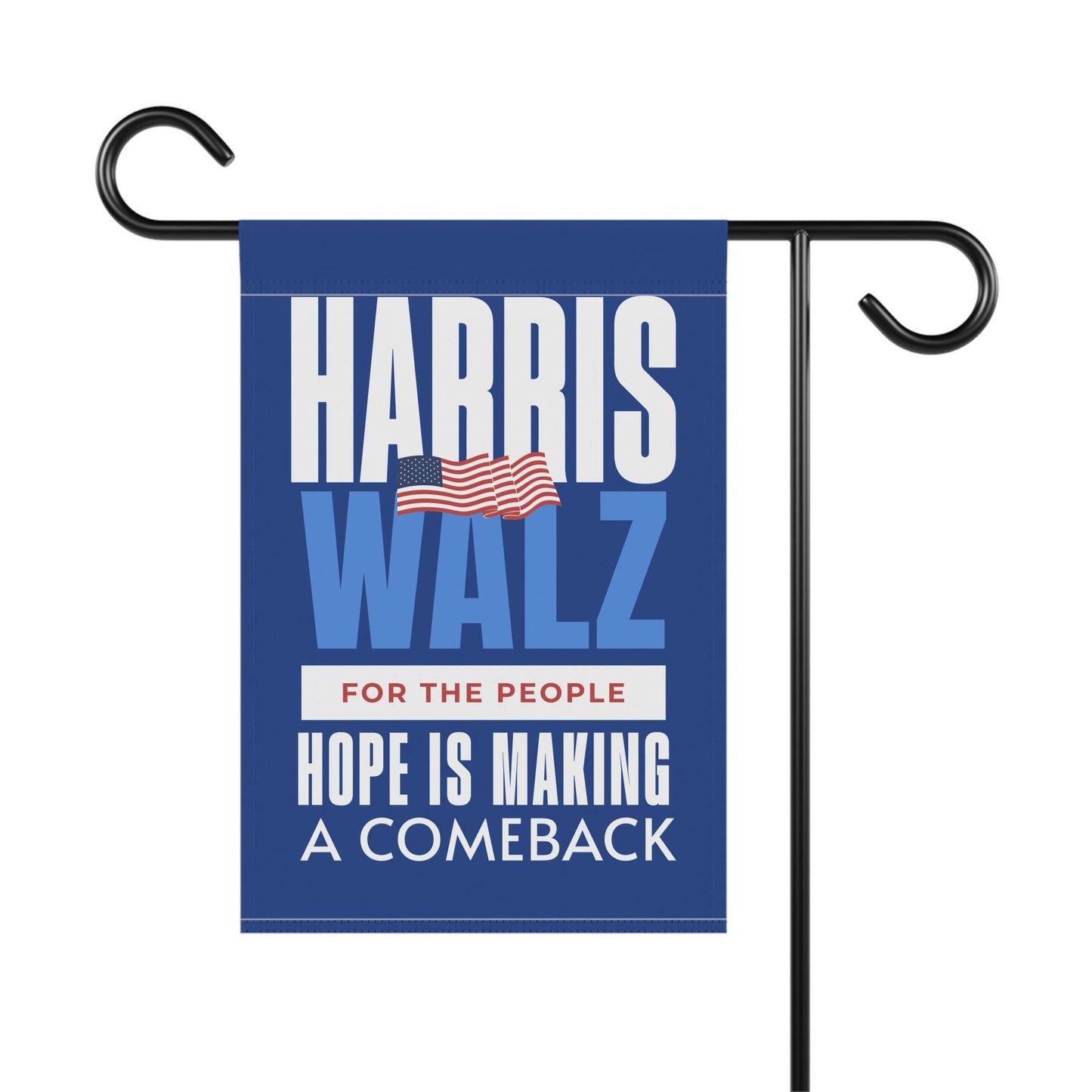 Harris Walz garden flag, hope is making a comeback garden and house flag, madam president 2024 flag, Kamala Harris flag banner