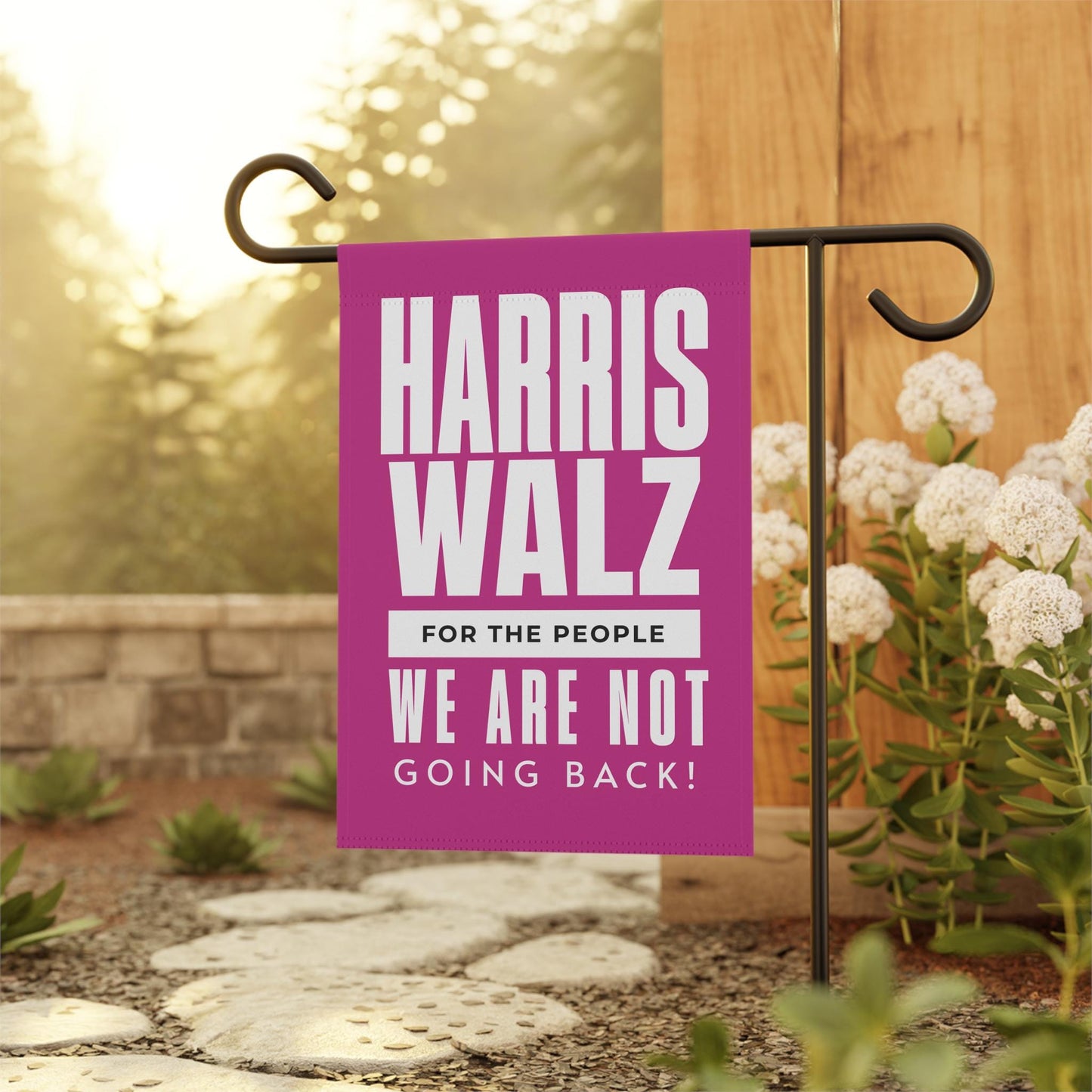 Election house flag banner, Kamala Harris we are not going back, for harris garden and house flag, madam president democrat gift