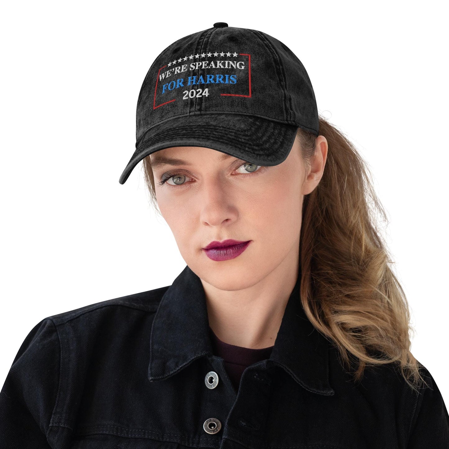 Embroidered I'm Speaking for Harris Cap, Vintage Cotton Twill Hat for Campaign and Rally, Election Hat, I'm Speaking Hat