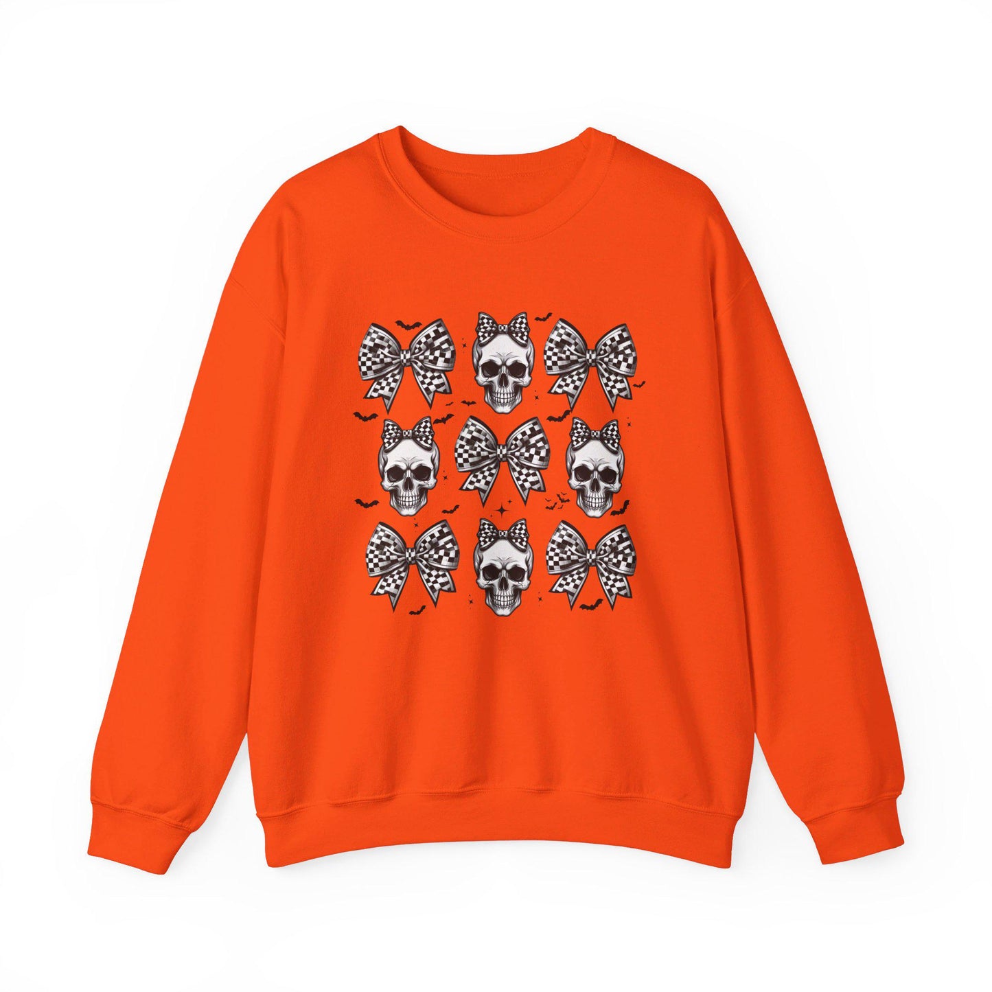 Coquette Halloween Sweatshirt, Skull Bow Funny Halloween gift women, spooky ghost halloween party gift, trick or treat cute fall tee